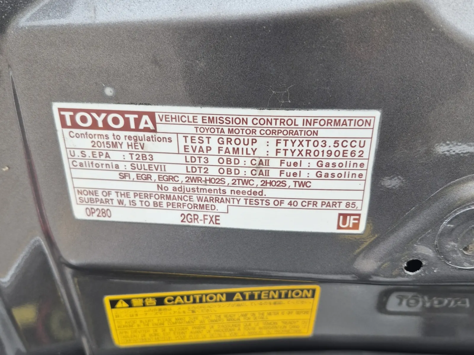 Emission Sticker Photo