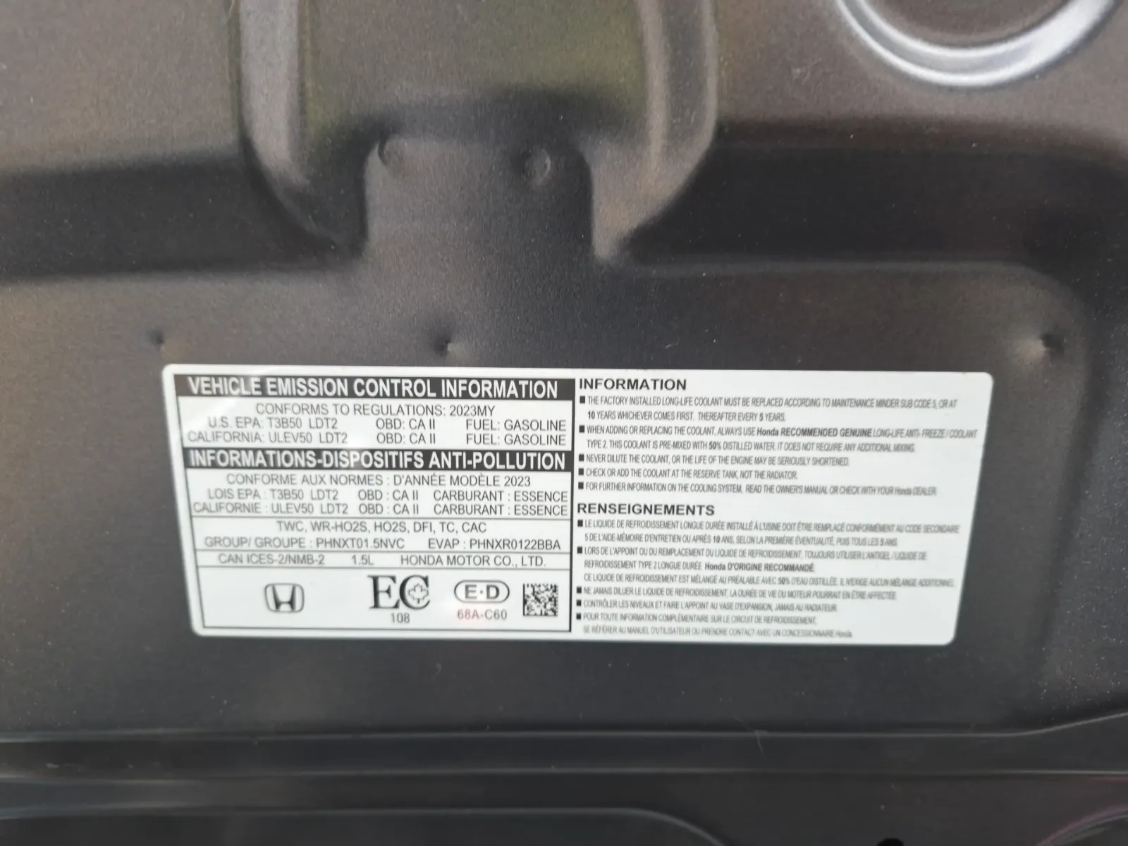 Emission Sticker Photo