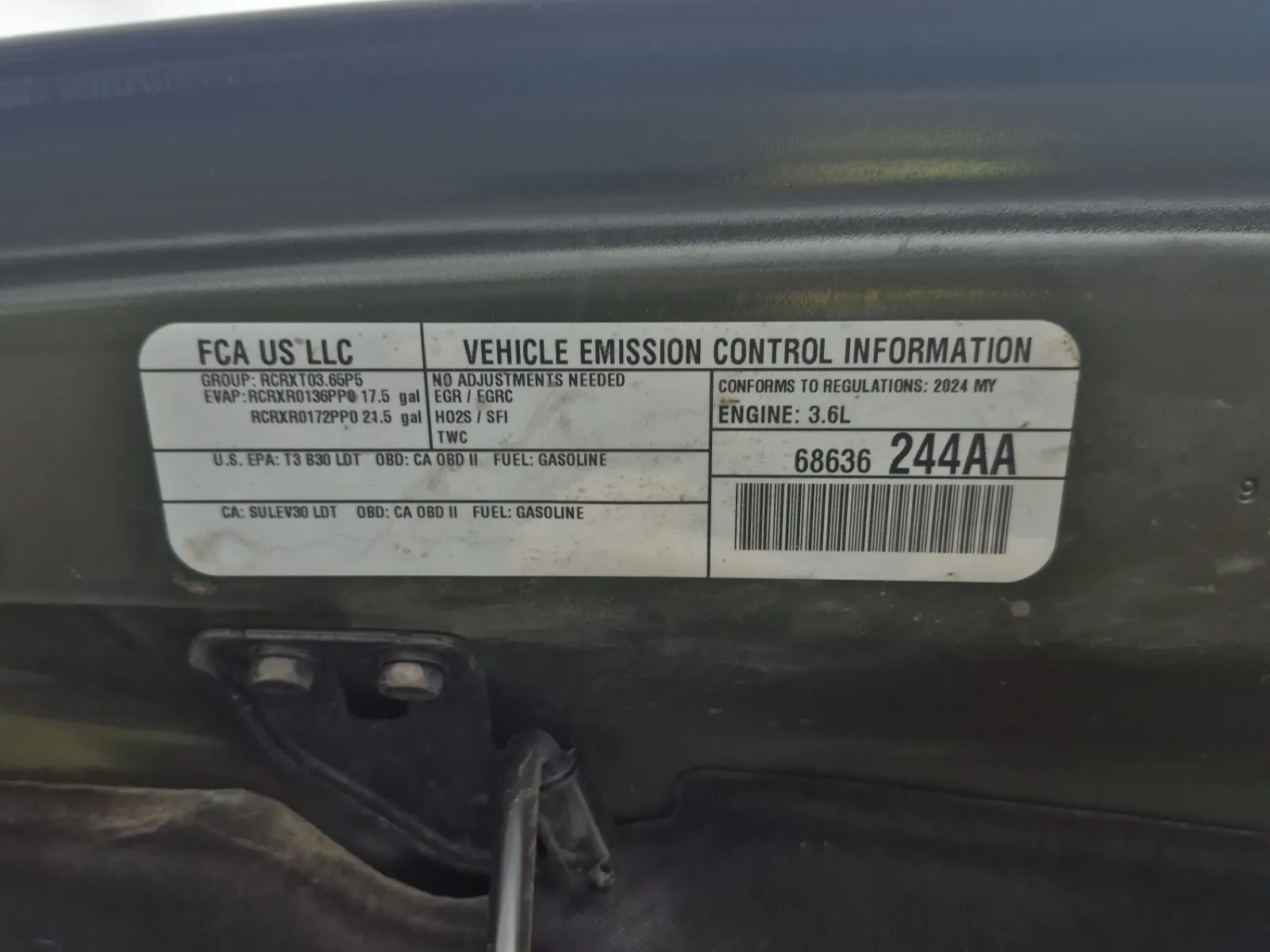 Emission Sticker Photo
