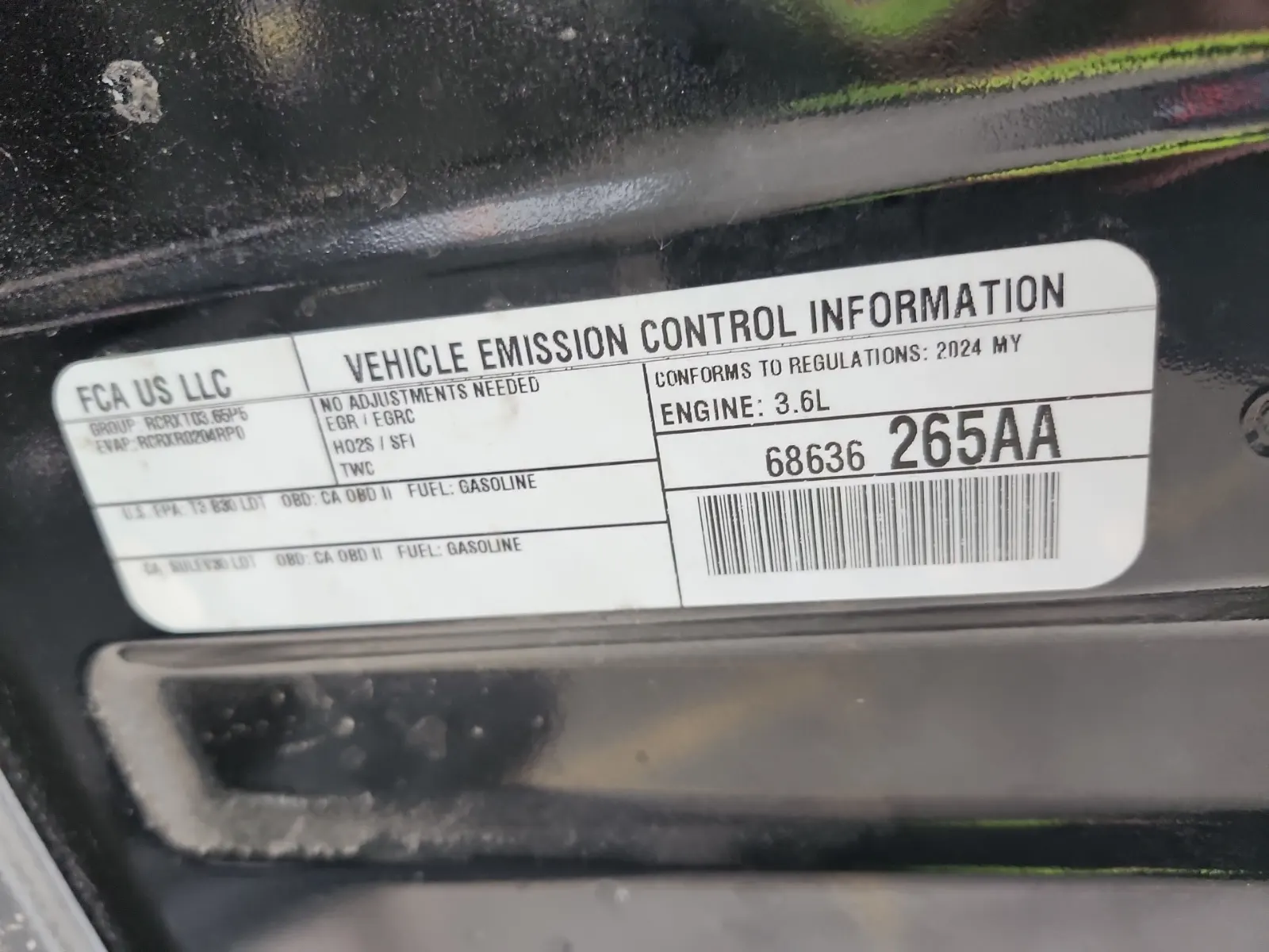 Emission Sticker Photo