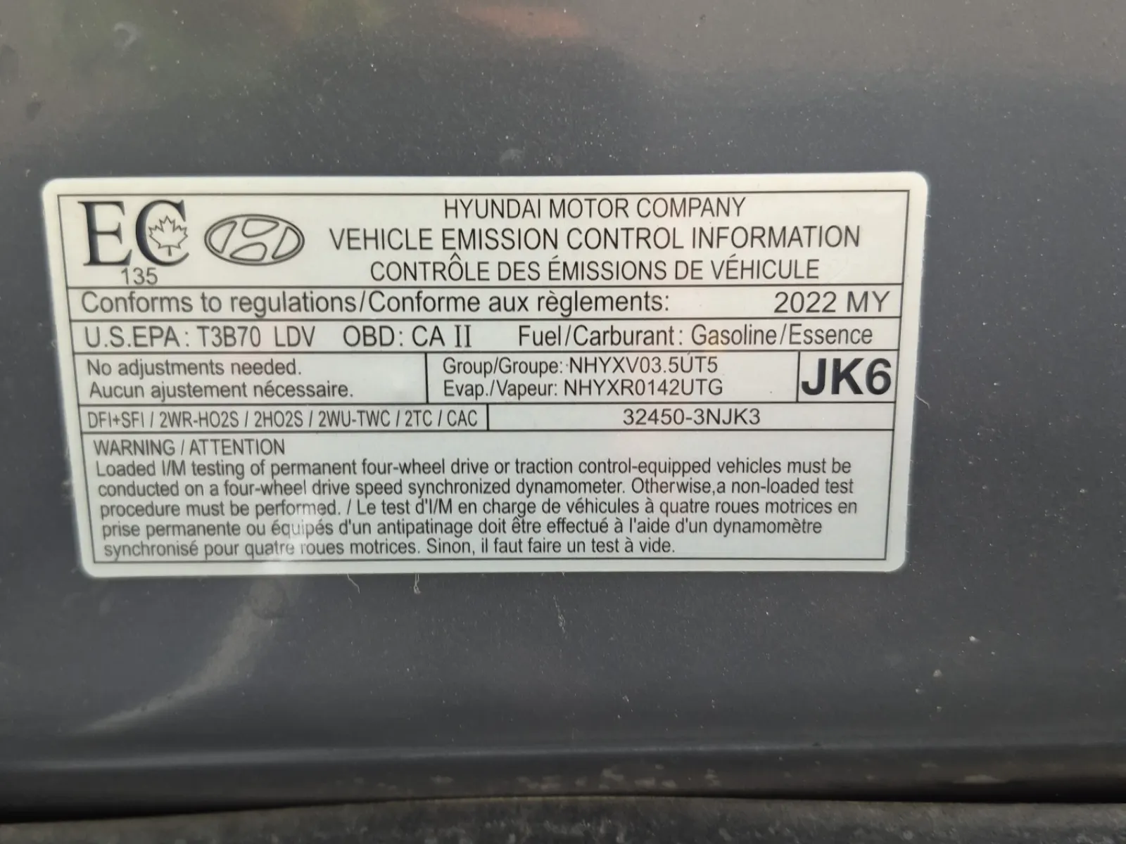 Emission Sticker Photo