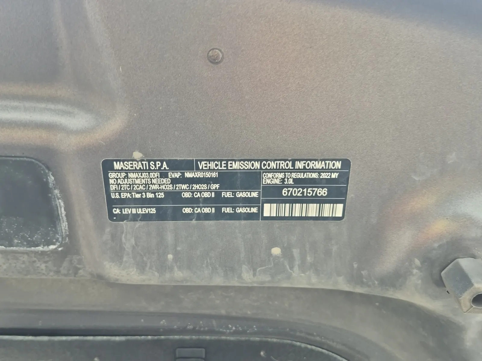 Emission Sticker Photo