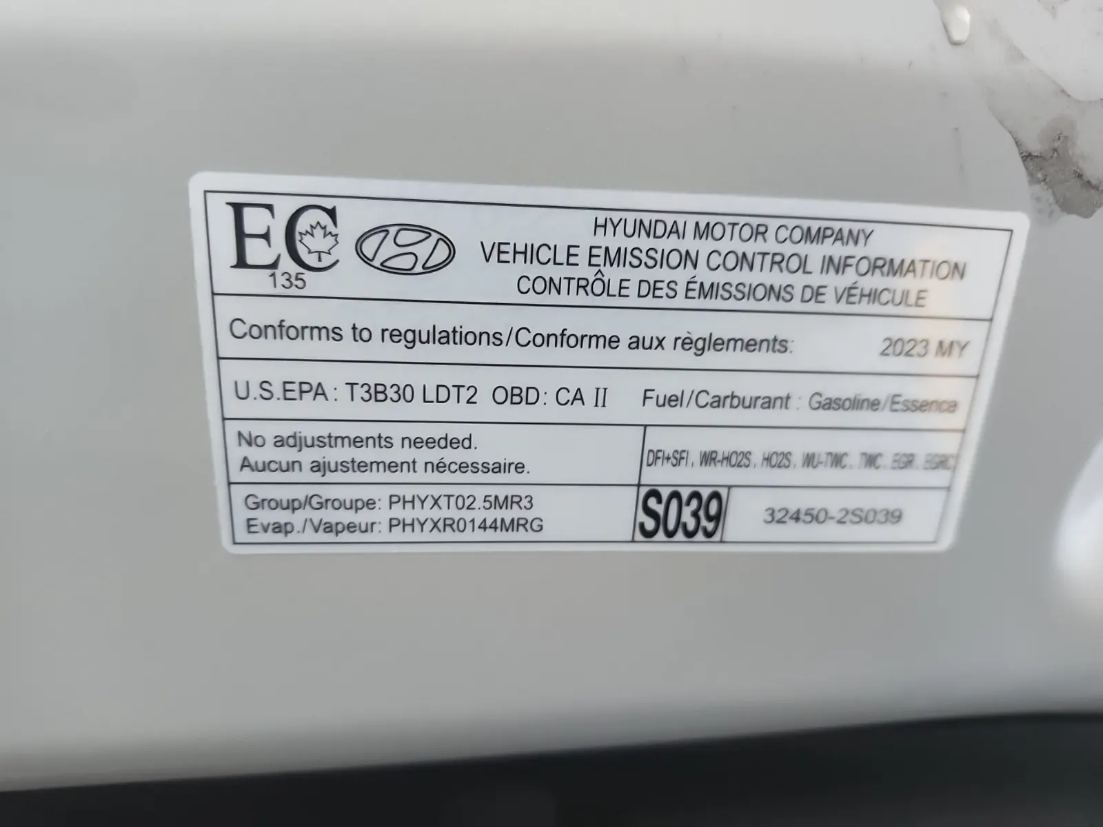 Emission Sticker Photo