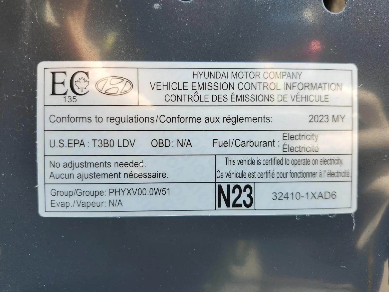 Emission Sticker Photo