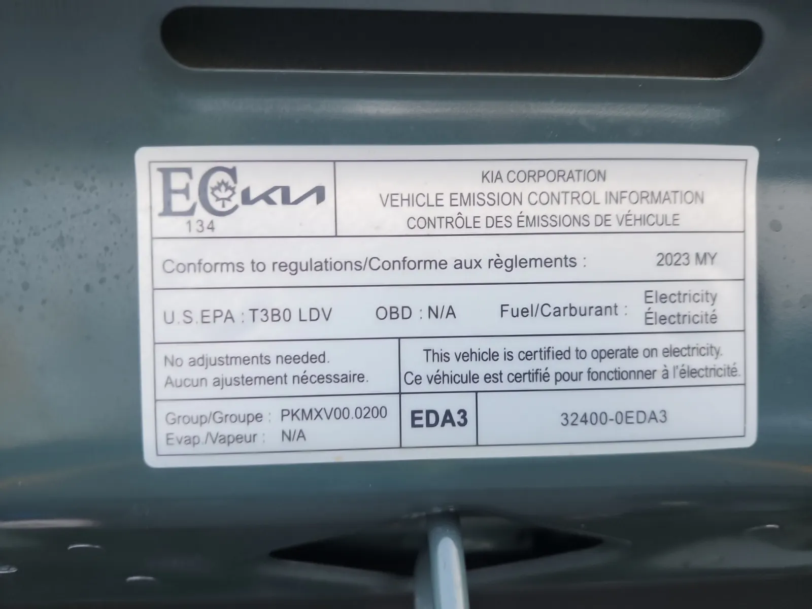Emission Sticker Photo
