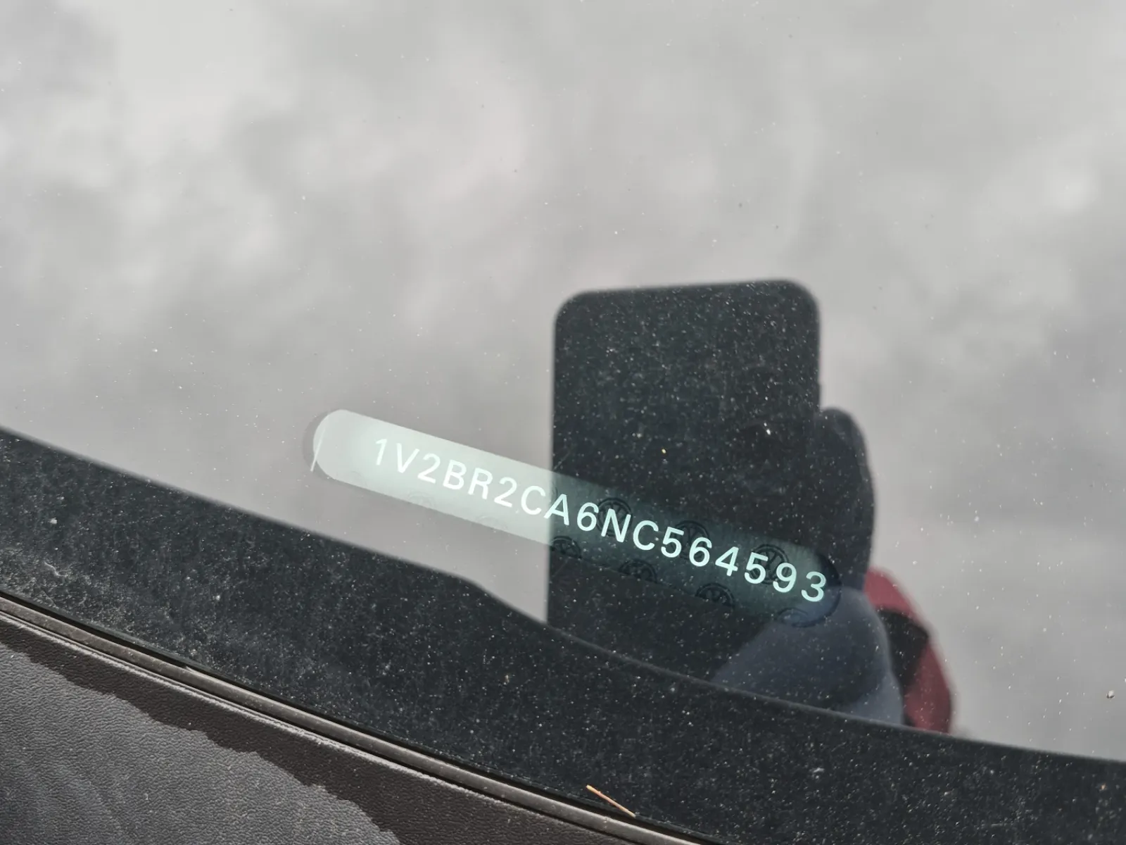 Dash VIN Plate Photo