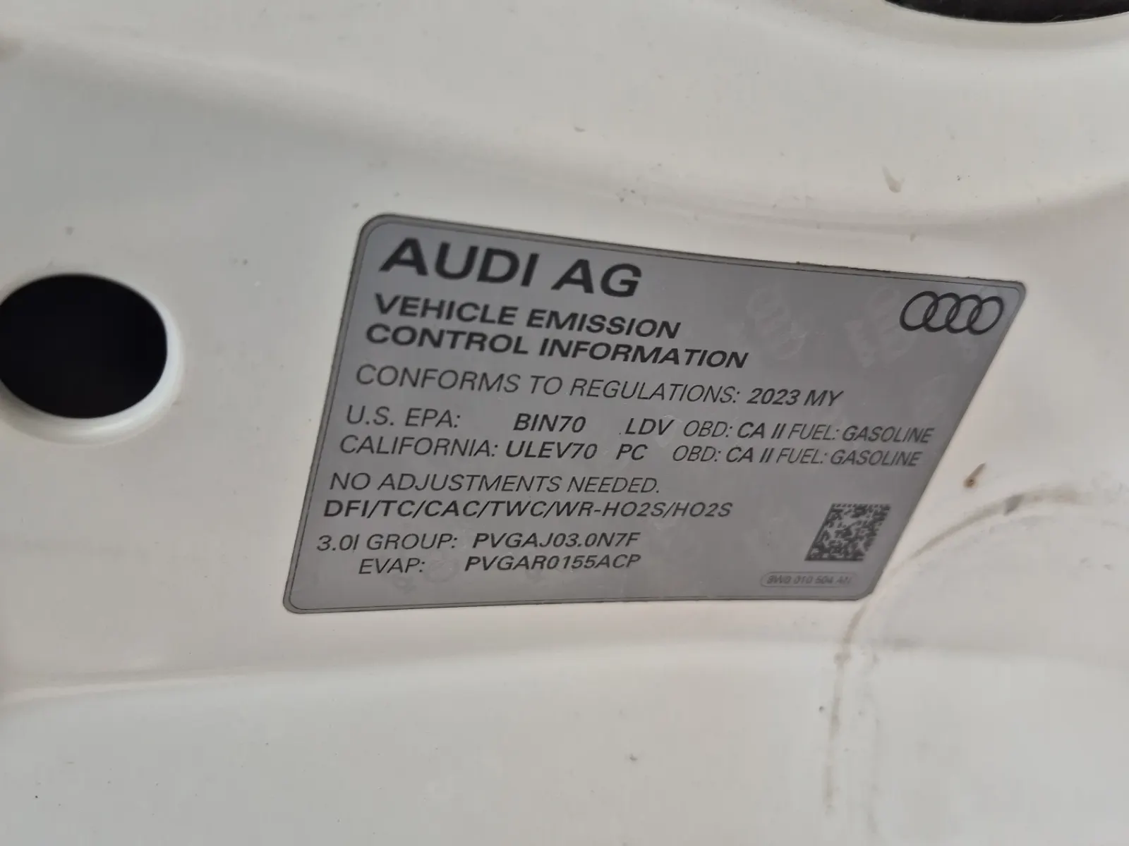 Emission Sticker Photo