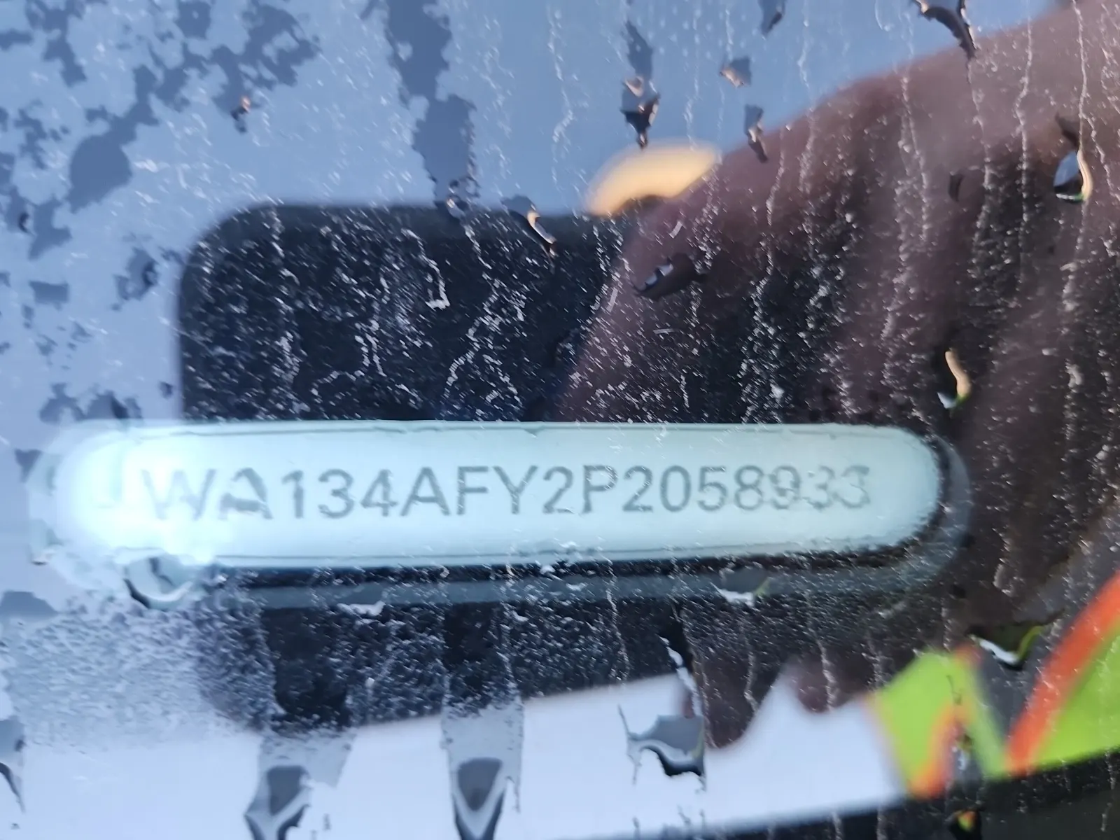 Dash VIN Plate Photo