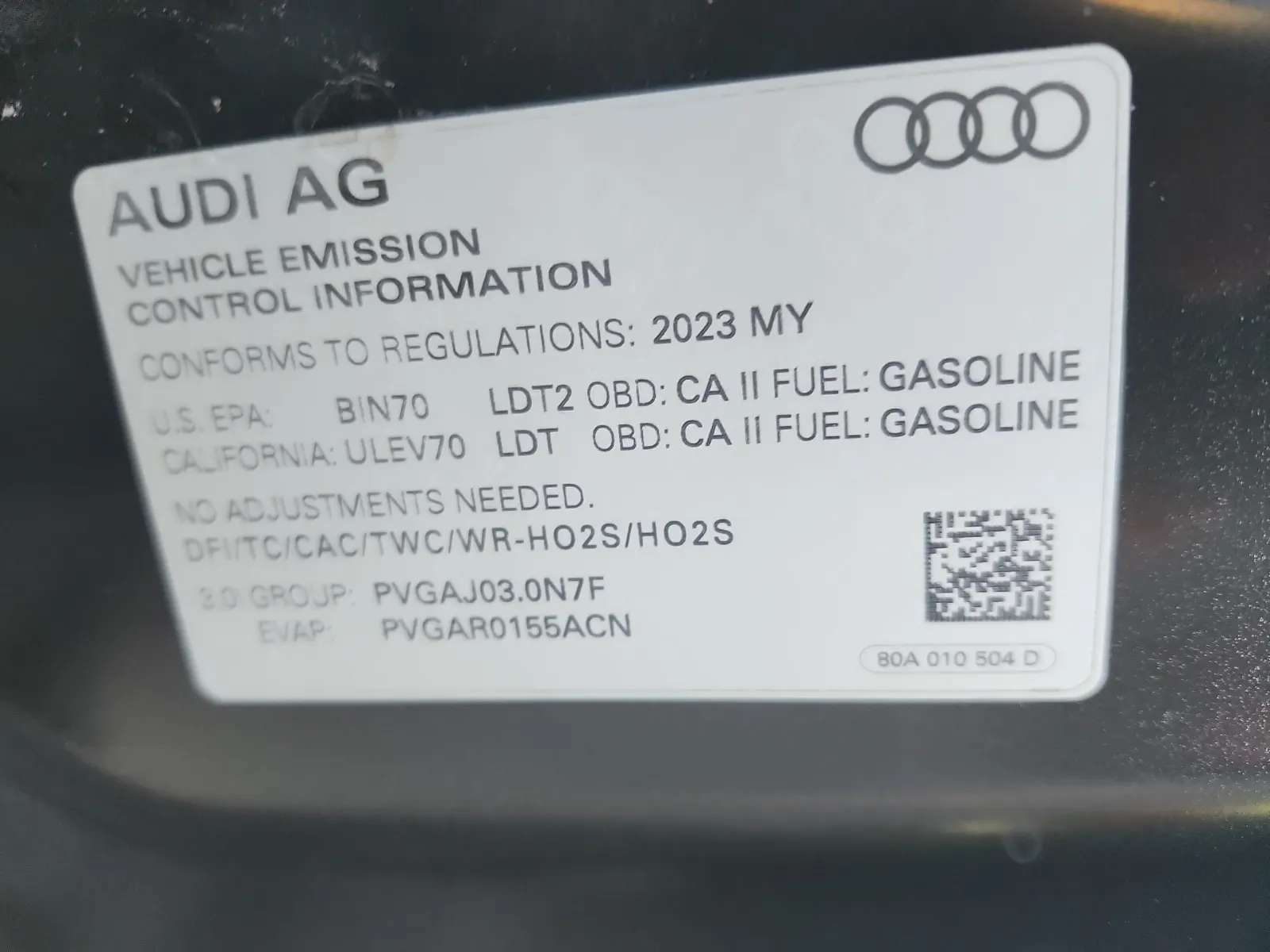 Emission Sticker Photo