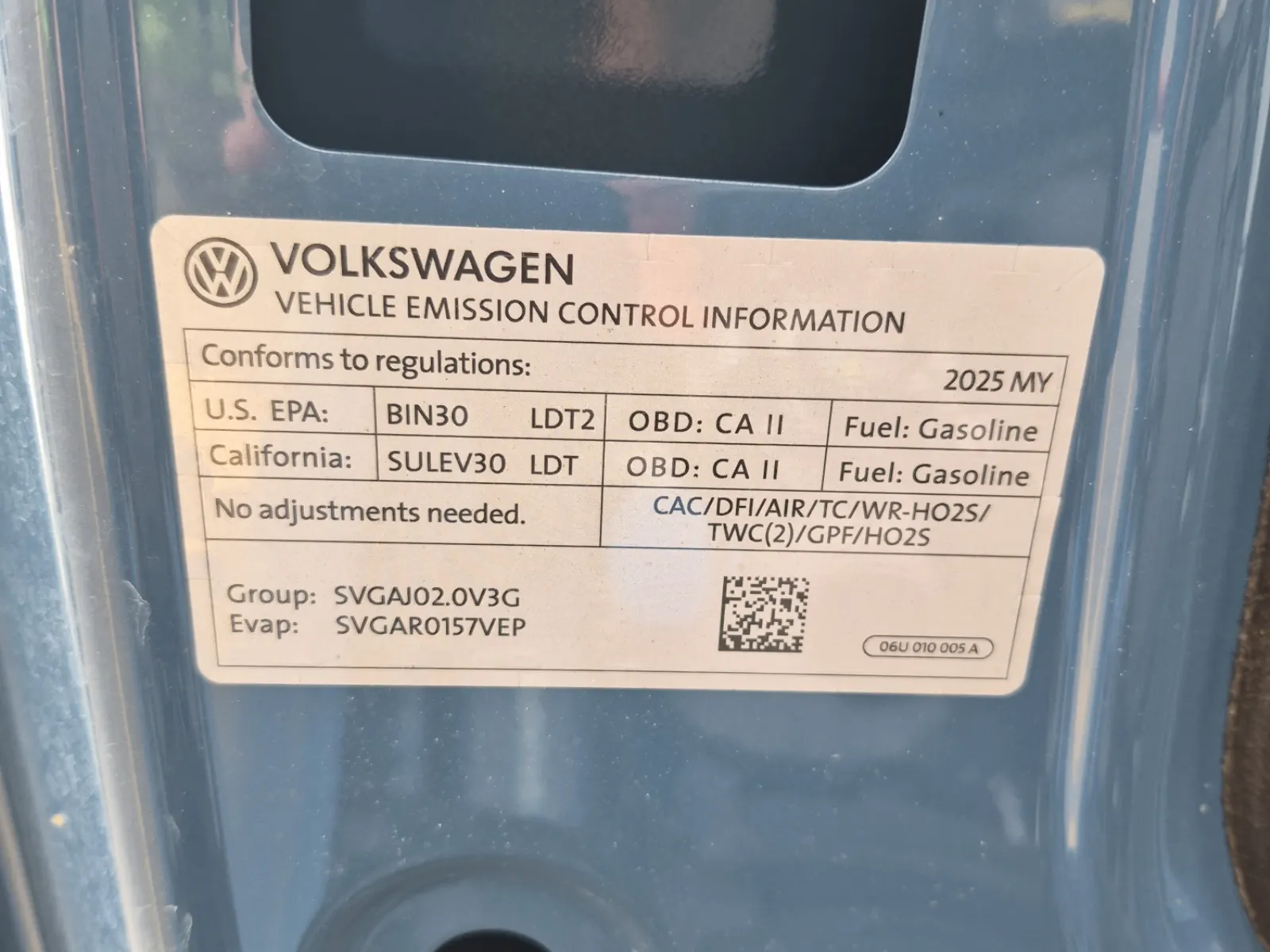 Emission Sticker Photo