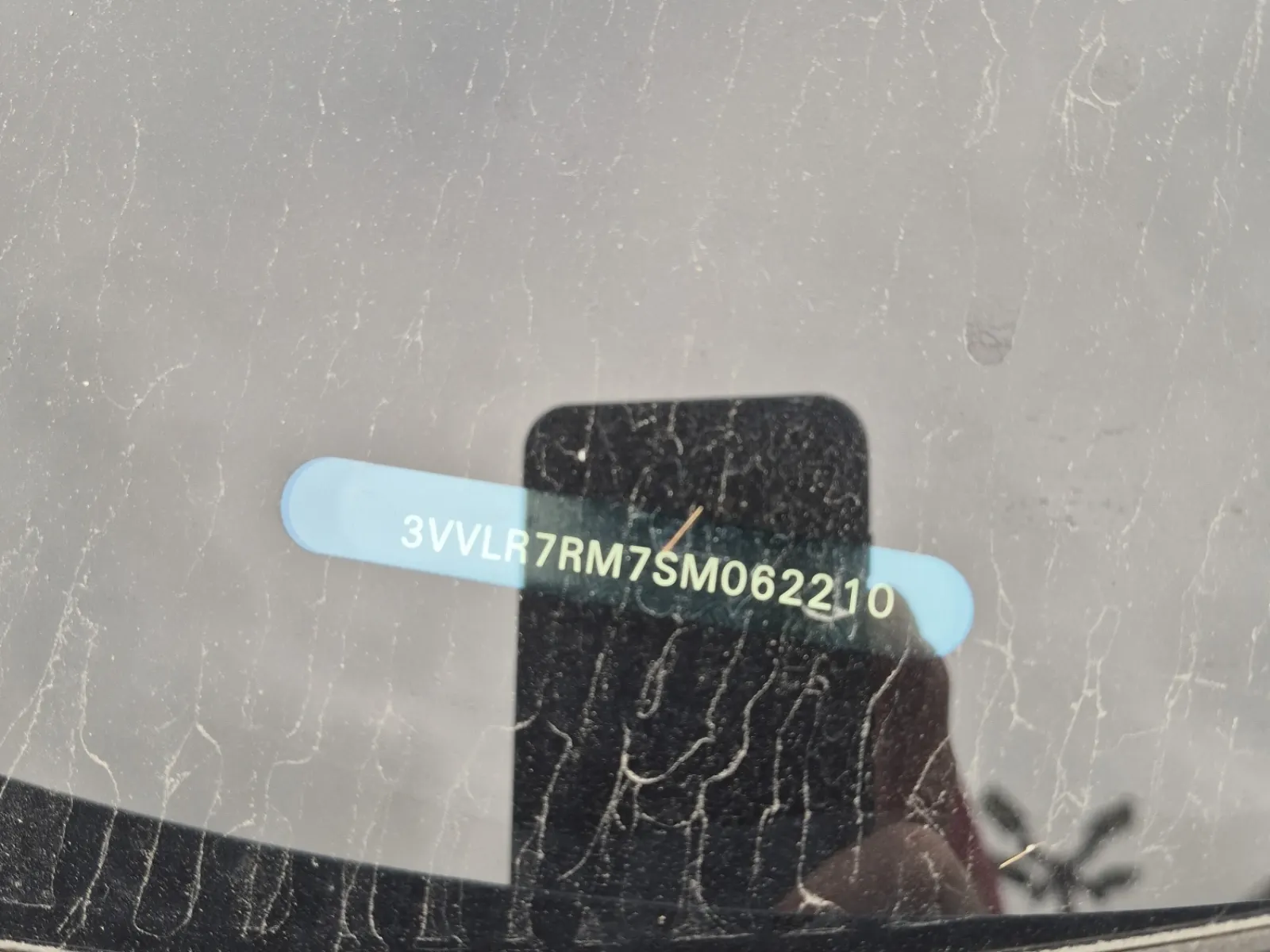 Dash VIN Plate Photo