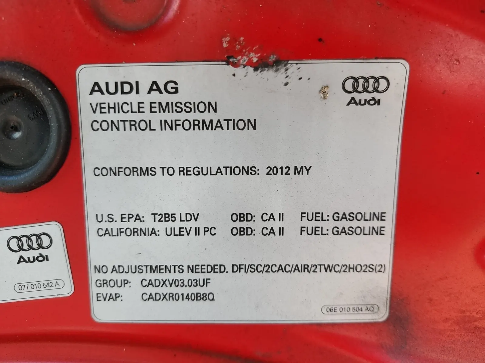 Emission Sticker Photo