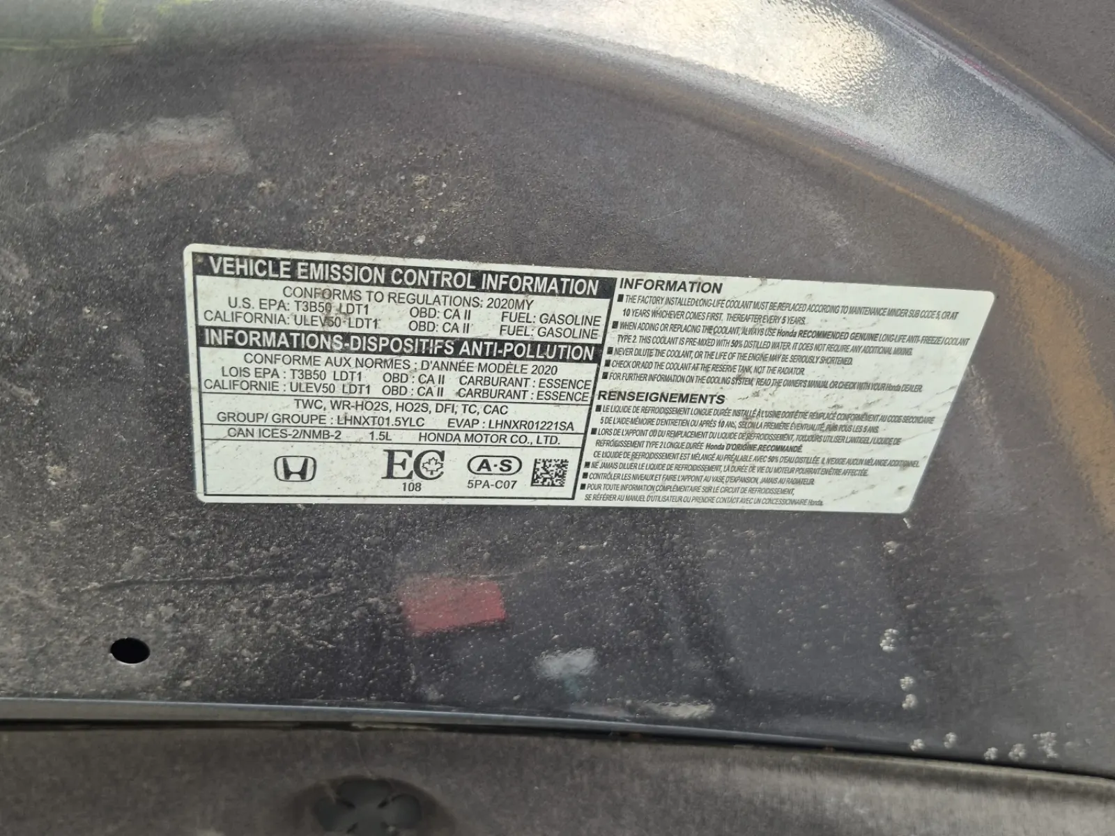 Emission Sticker Photo