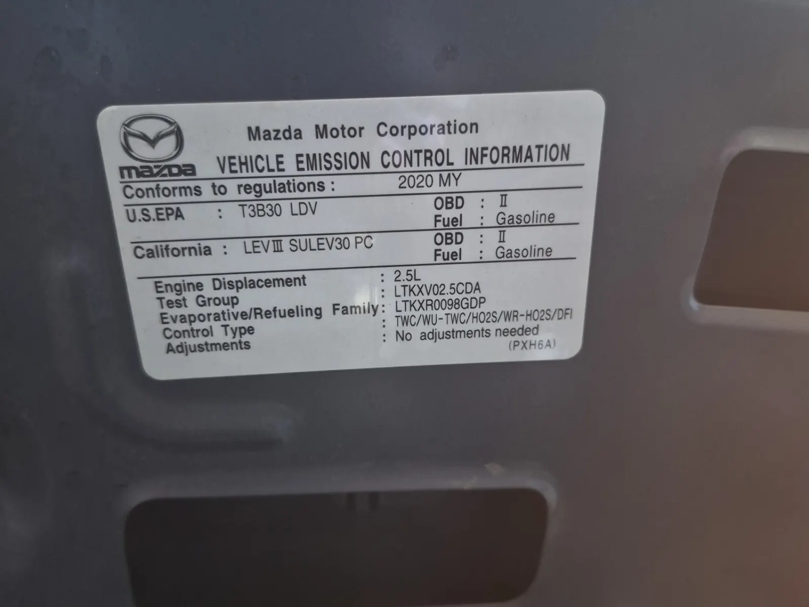 Emission Sticker Photo