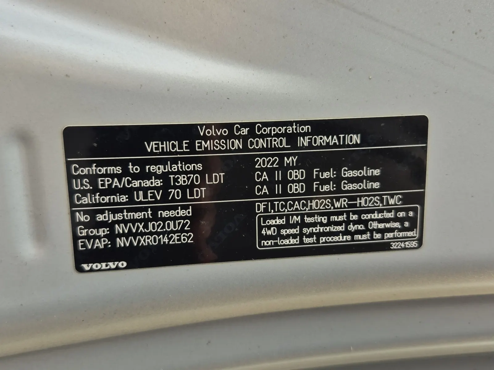 Emission Sticker Photo