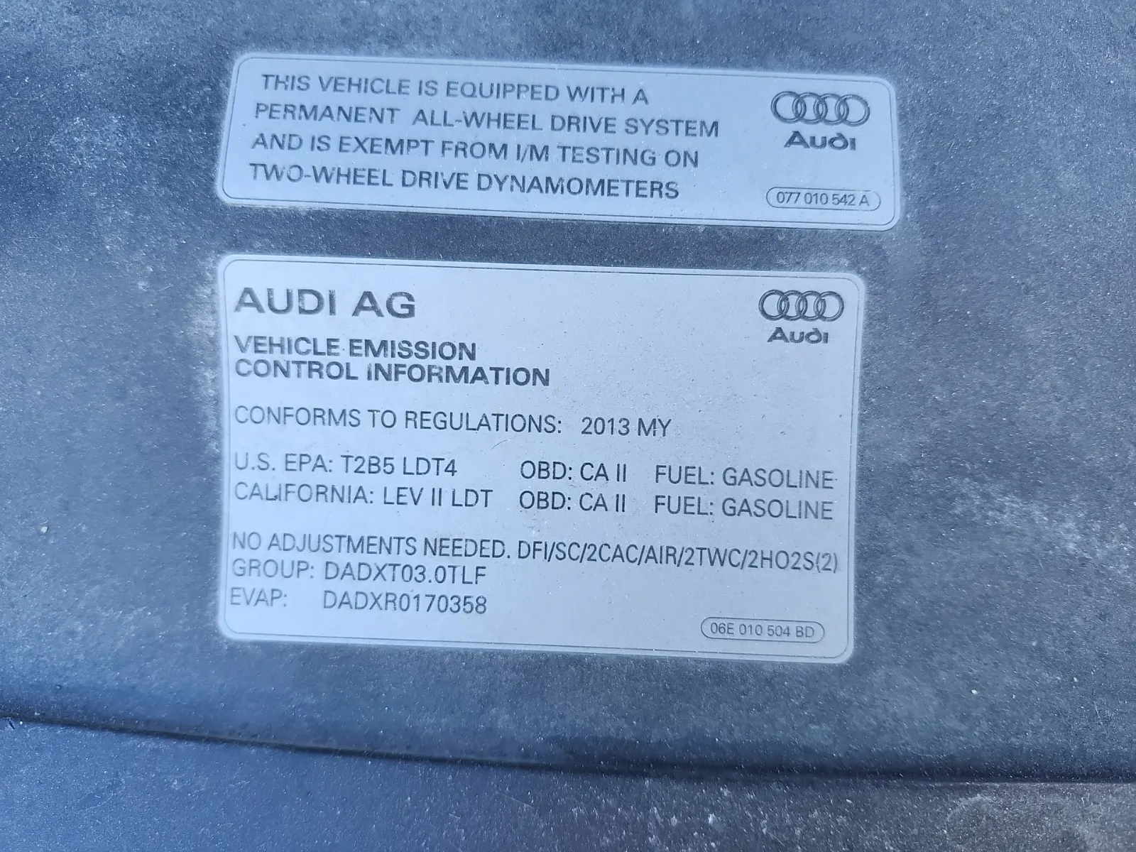 Emission Sticker Photo