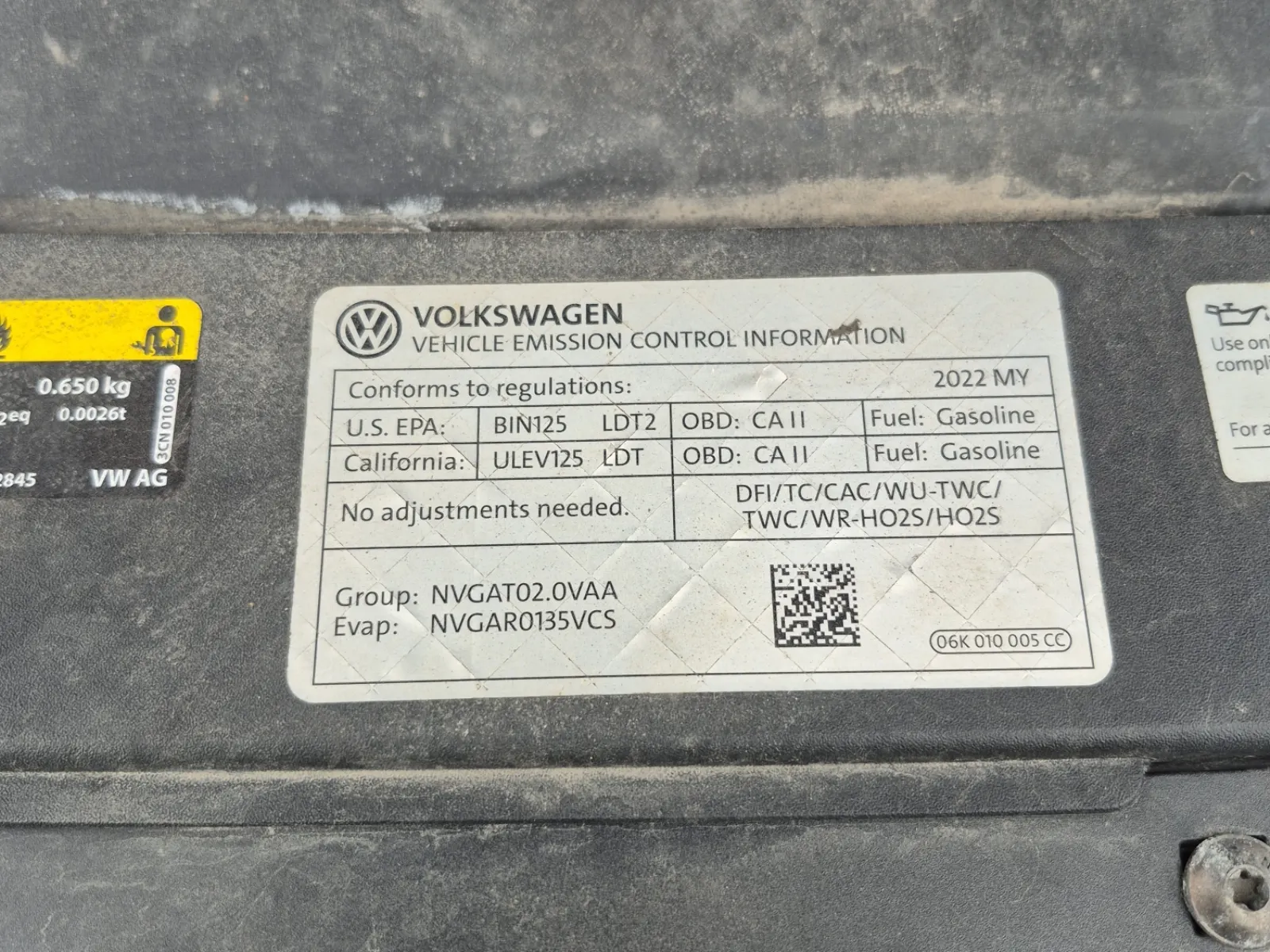 Emission Sticker Photo