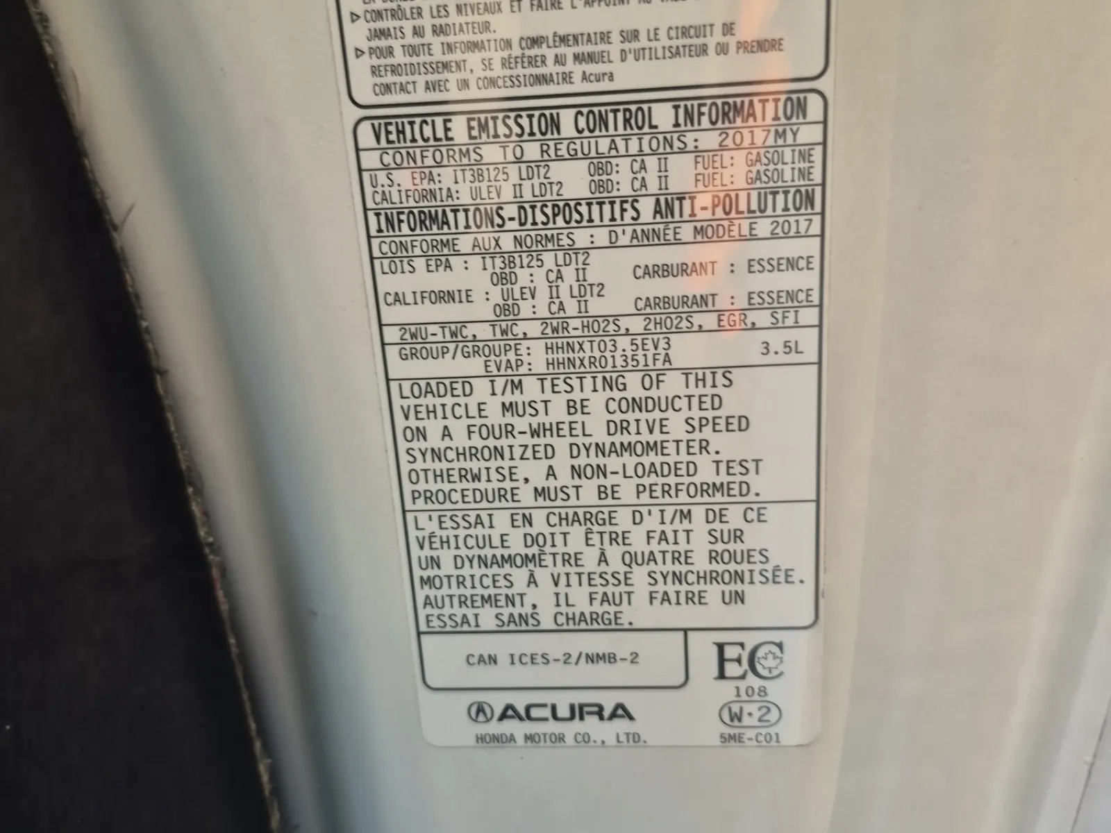 Emission Sticker Photo