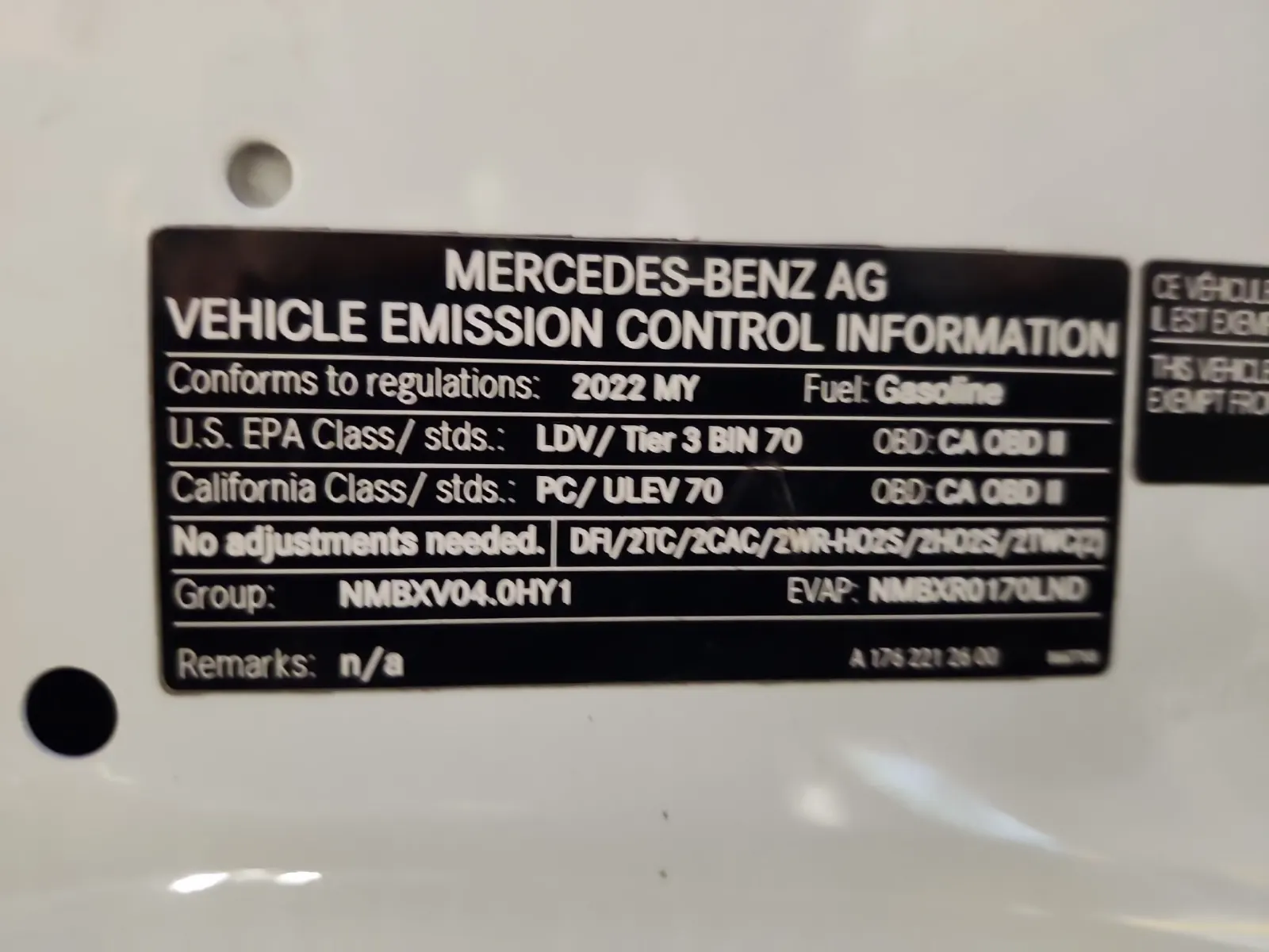 Emission Sticker Photo