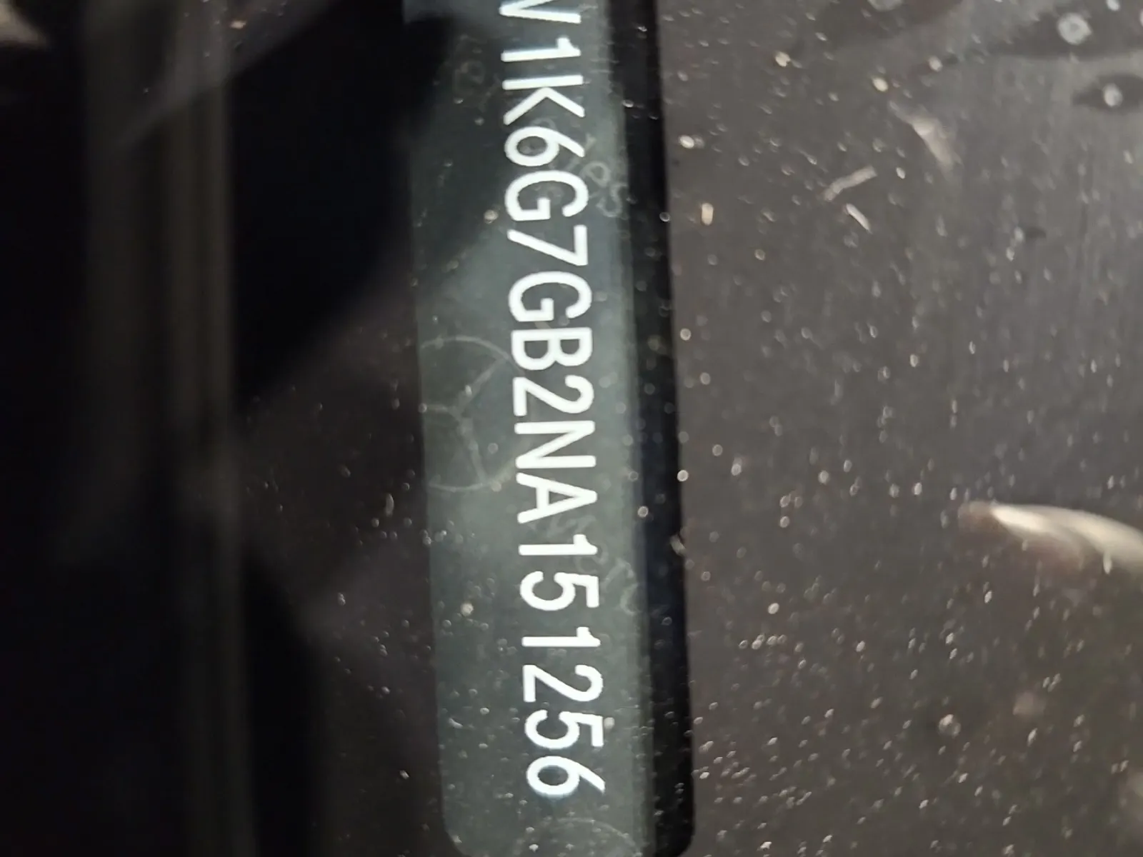 Dash VIN Plate Photo