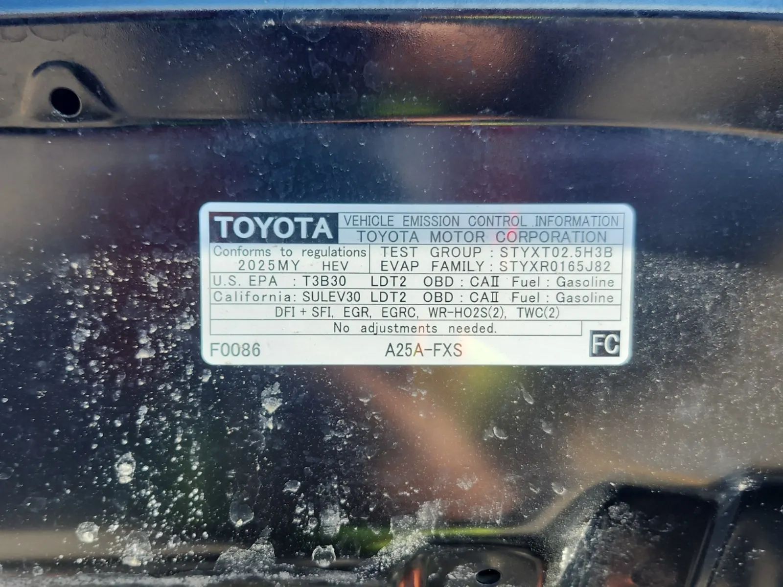 Emission Sticker Photo