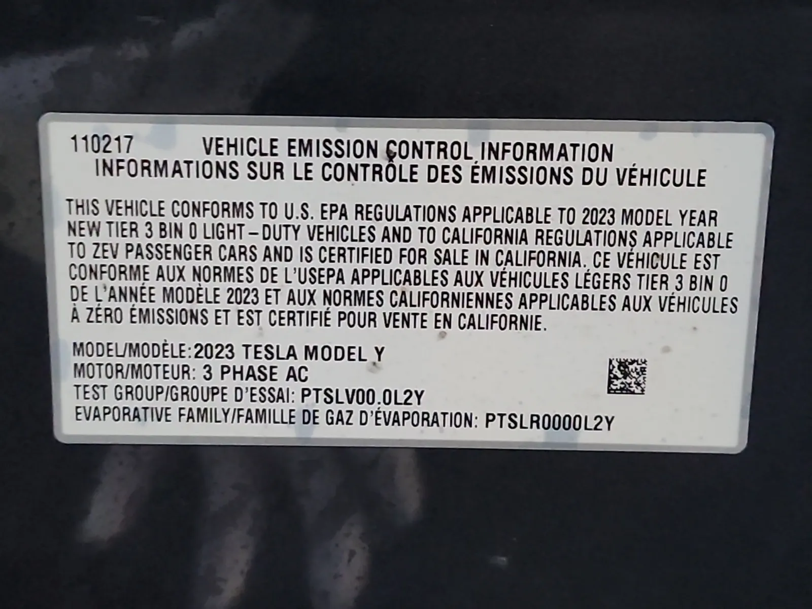 Emission Sticker Photo