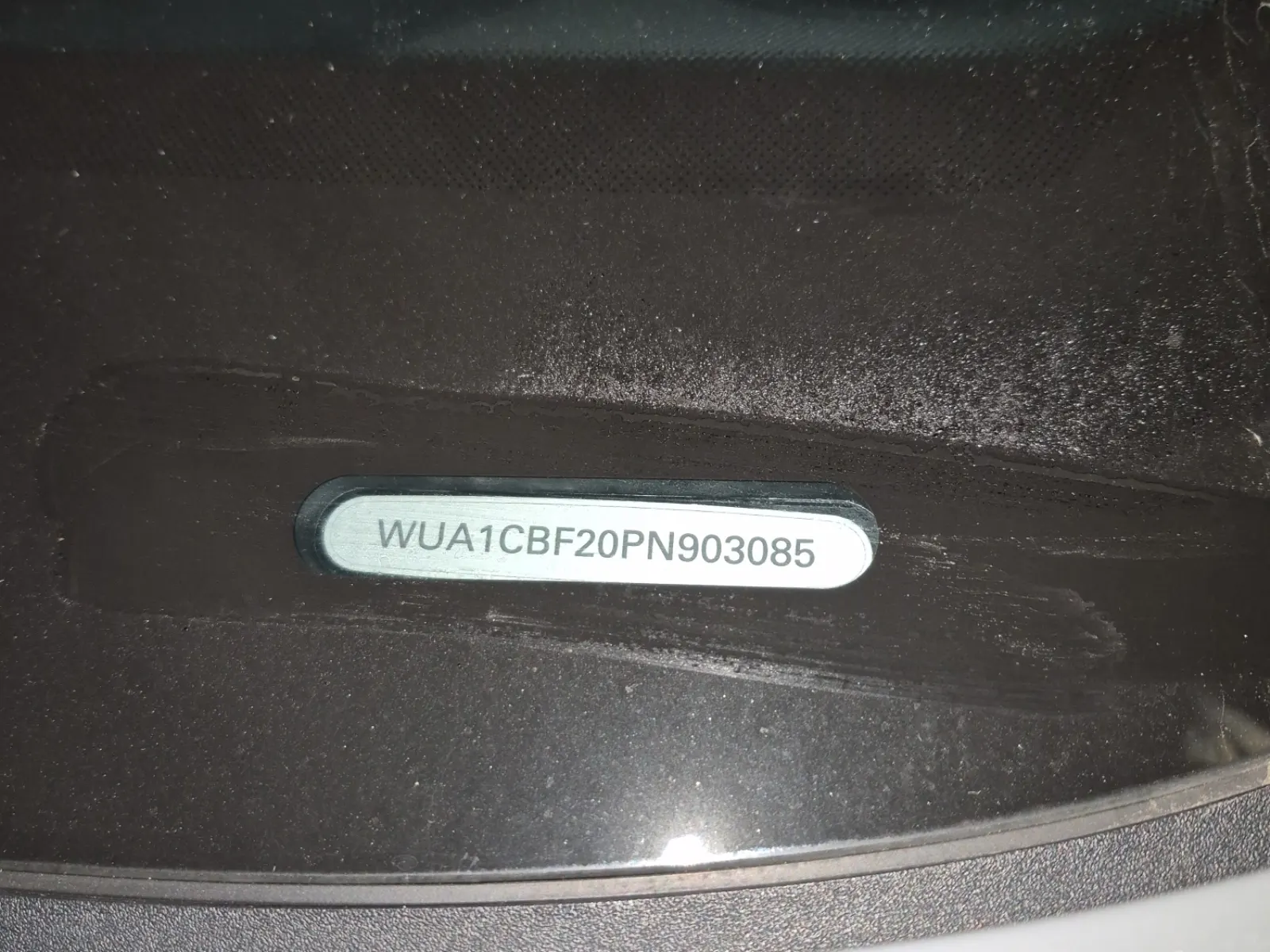 Dash VIN Plate Photo