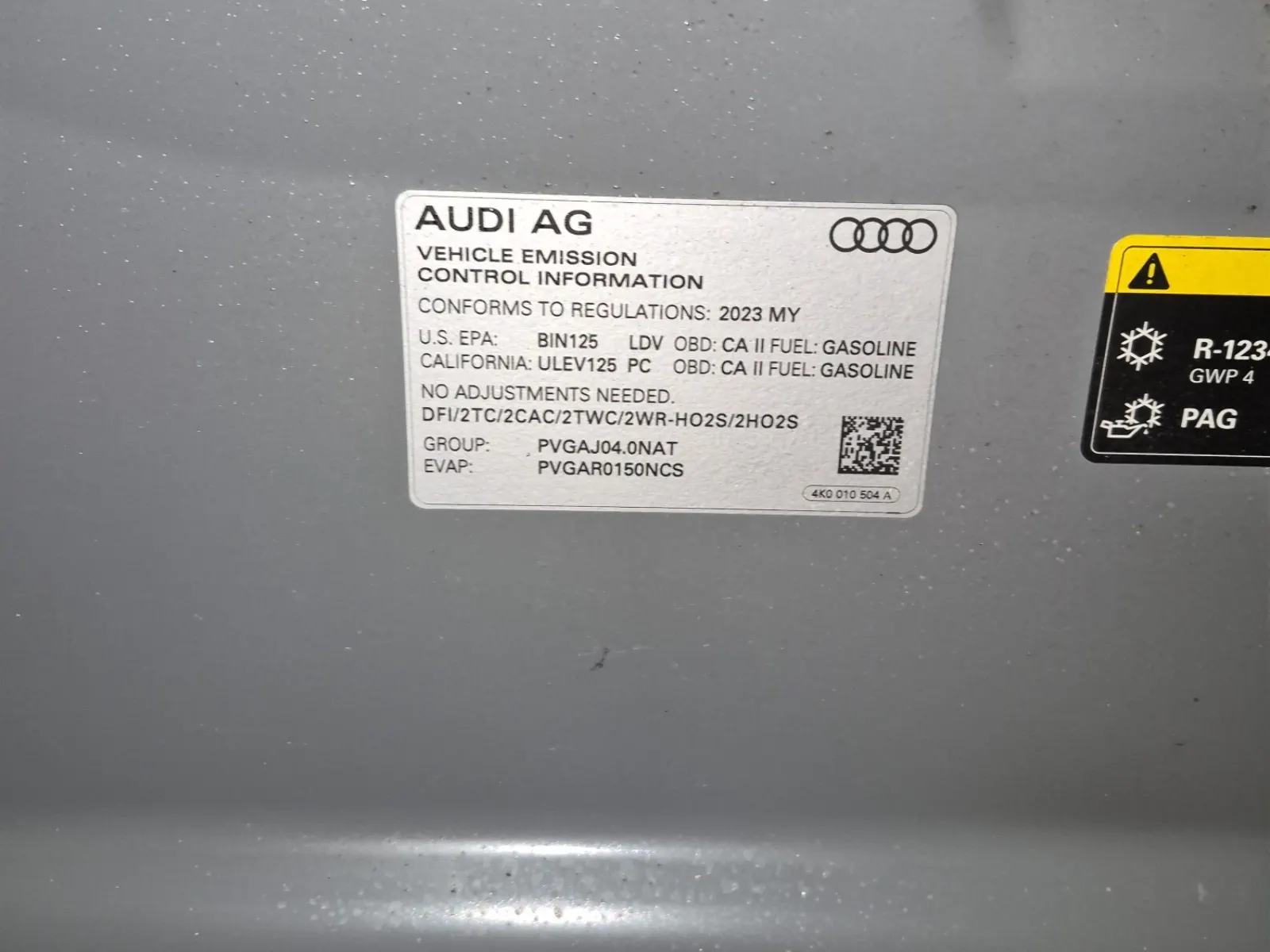 Emission Sticker Photo