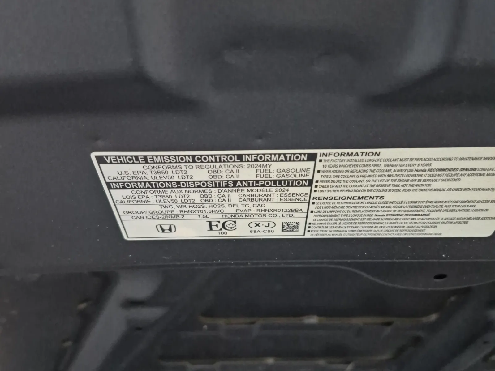 Emission Sticker Photo