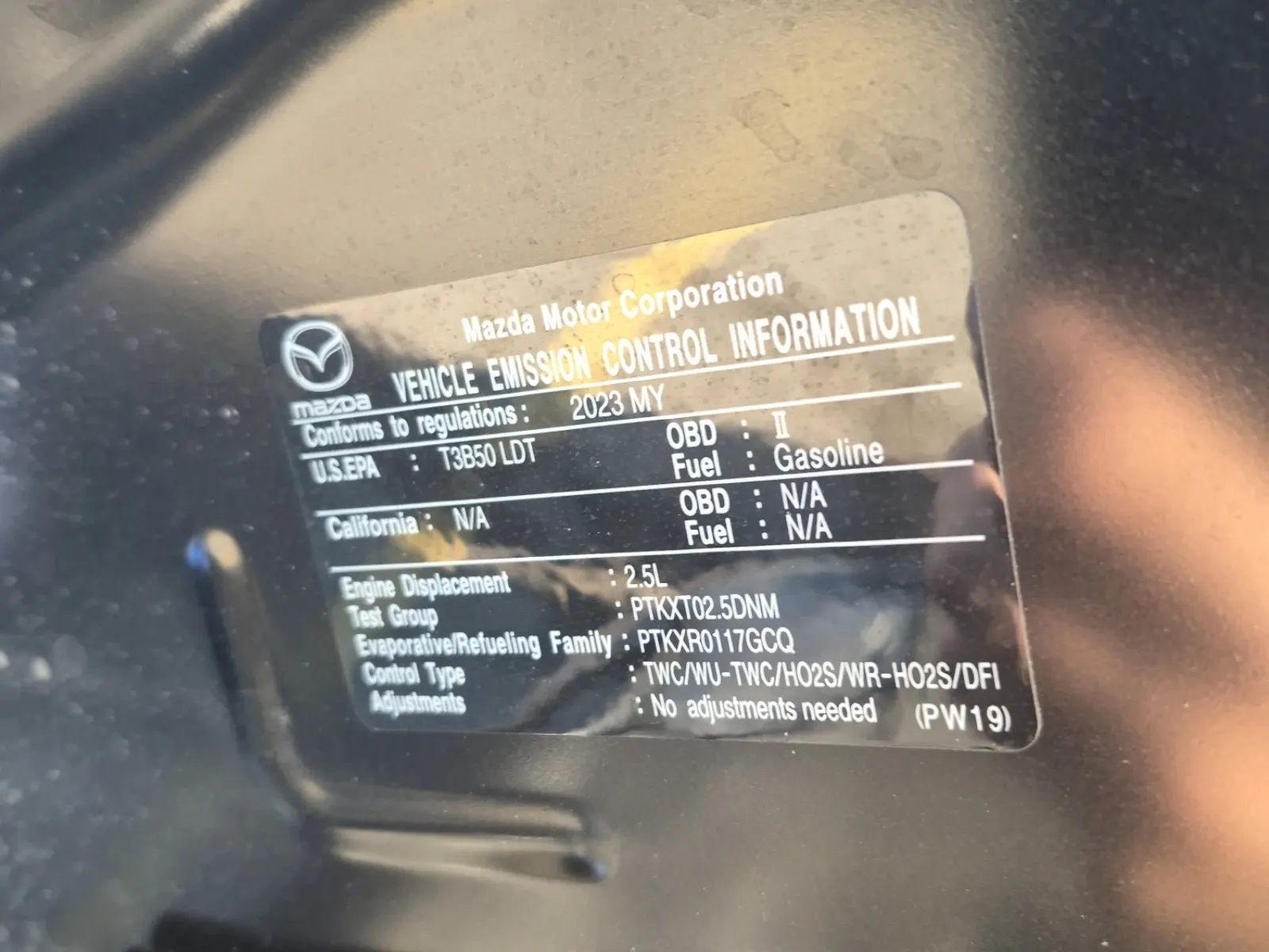 Emission Sticker Photo