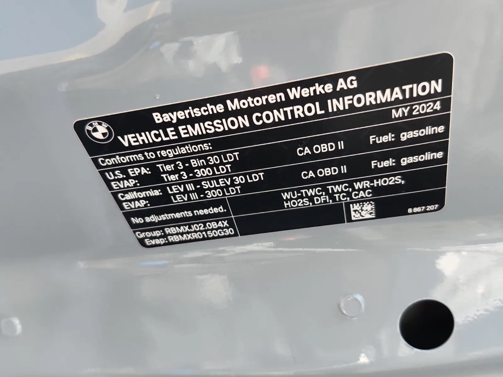 Emission Sticker Photo