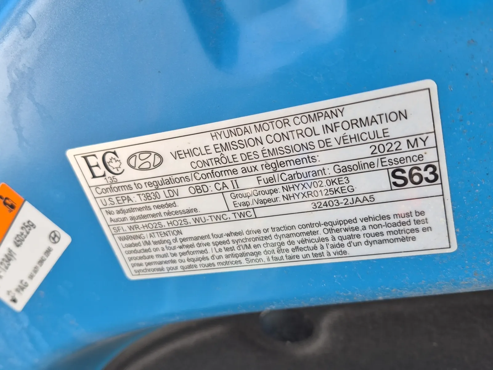 Emission Sticker Photo