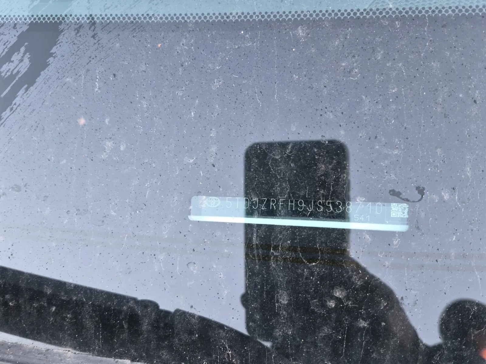 Dash VIN Plate Photo