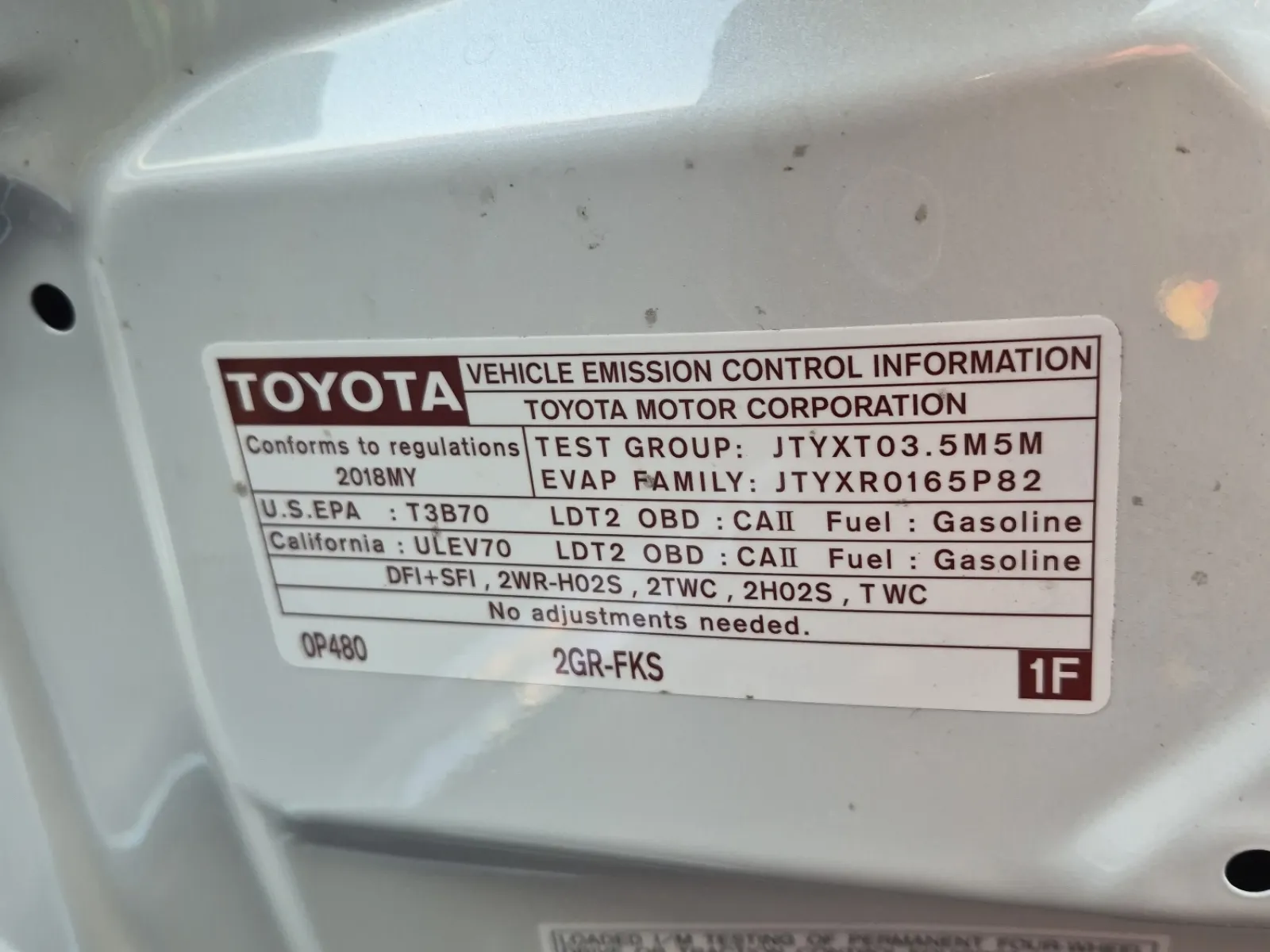 Emission Sticker Photo