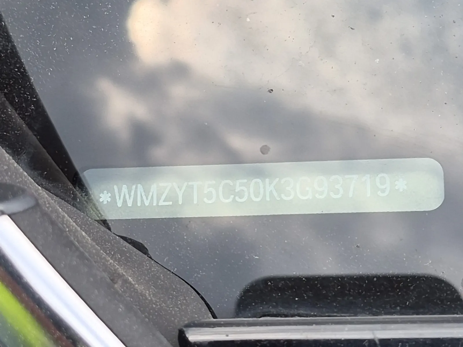 Dash VIN Plate Photo