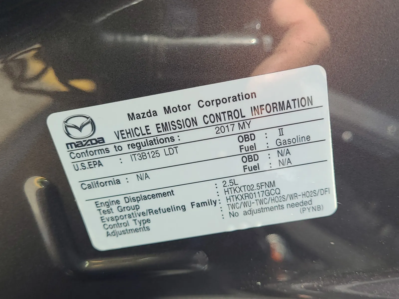 Emission Sticker Photo