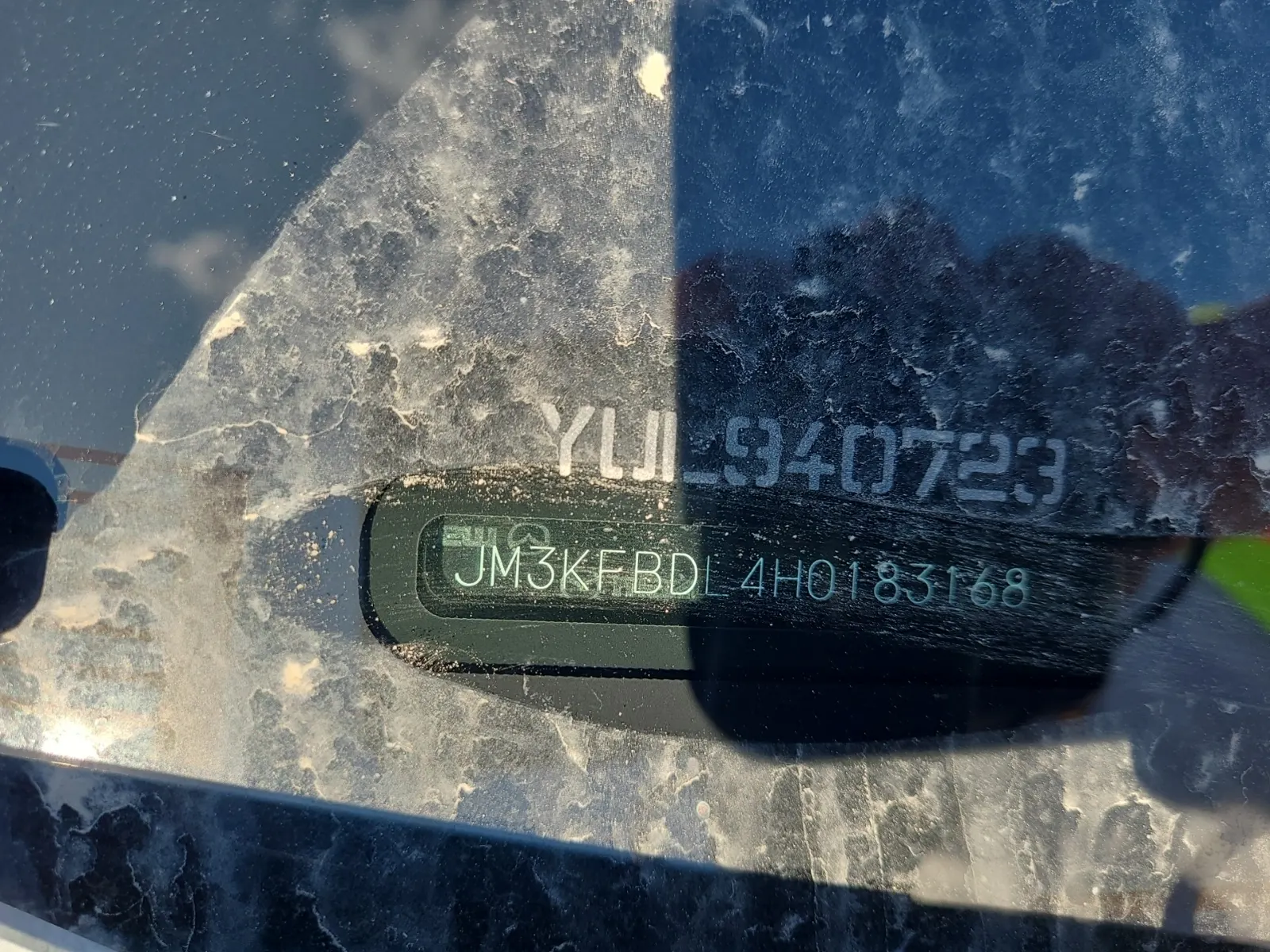Dash VIN Plate Photo