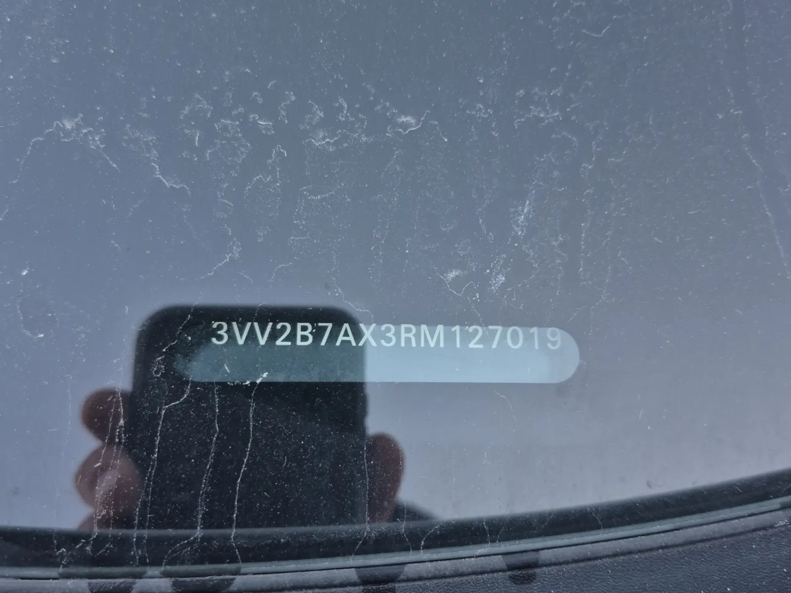 Dash VIN Plate Photo