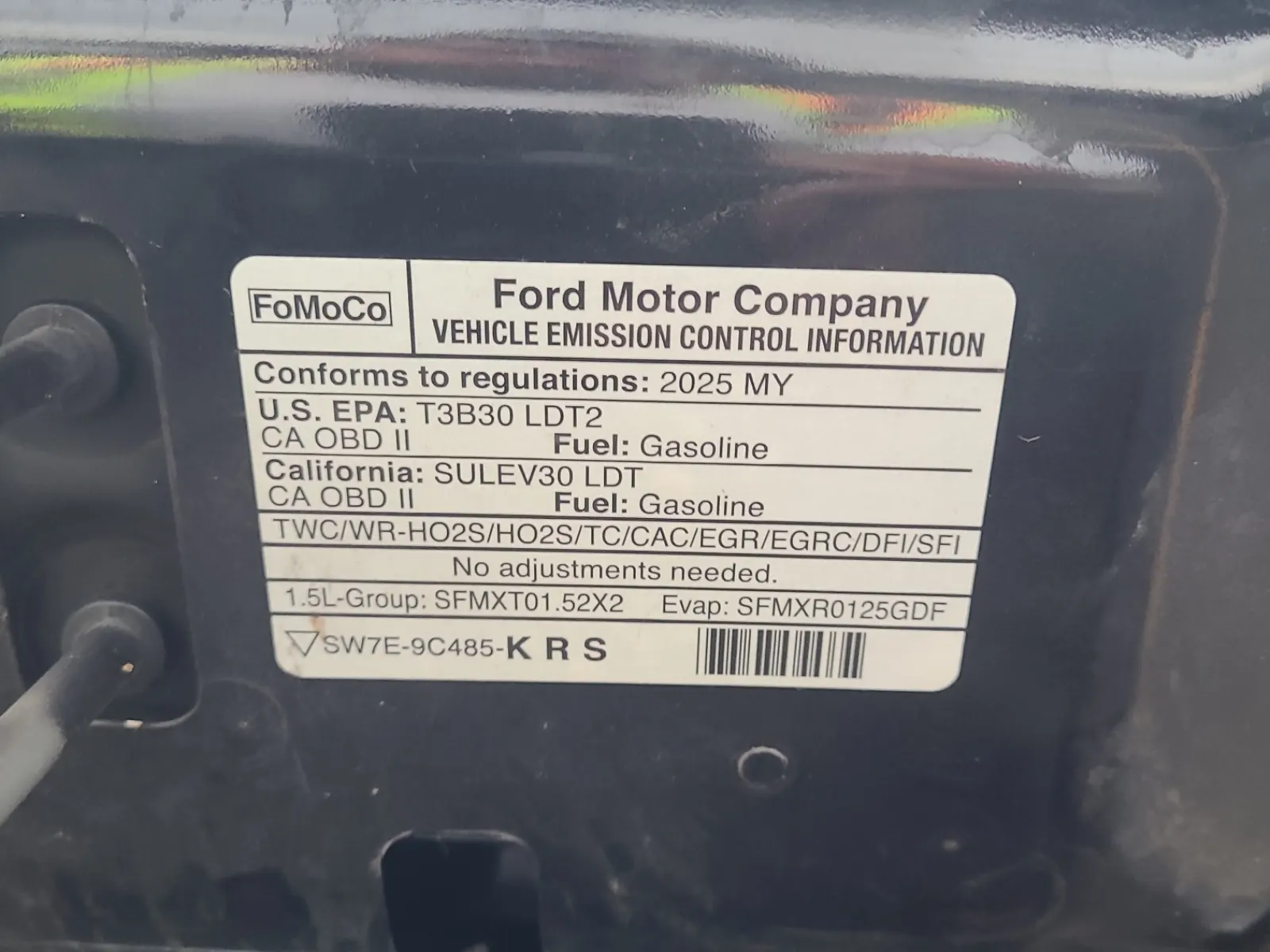 Emission Sticker Photo