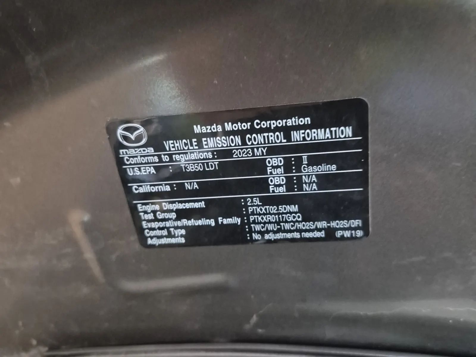 Emission Sticker Photo