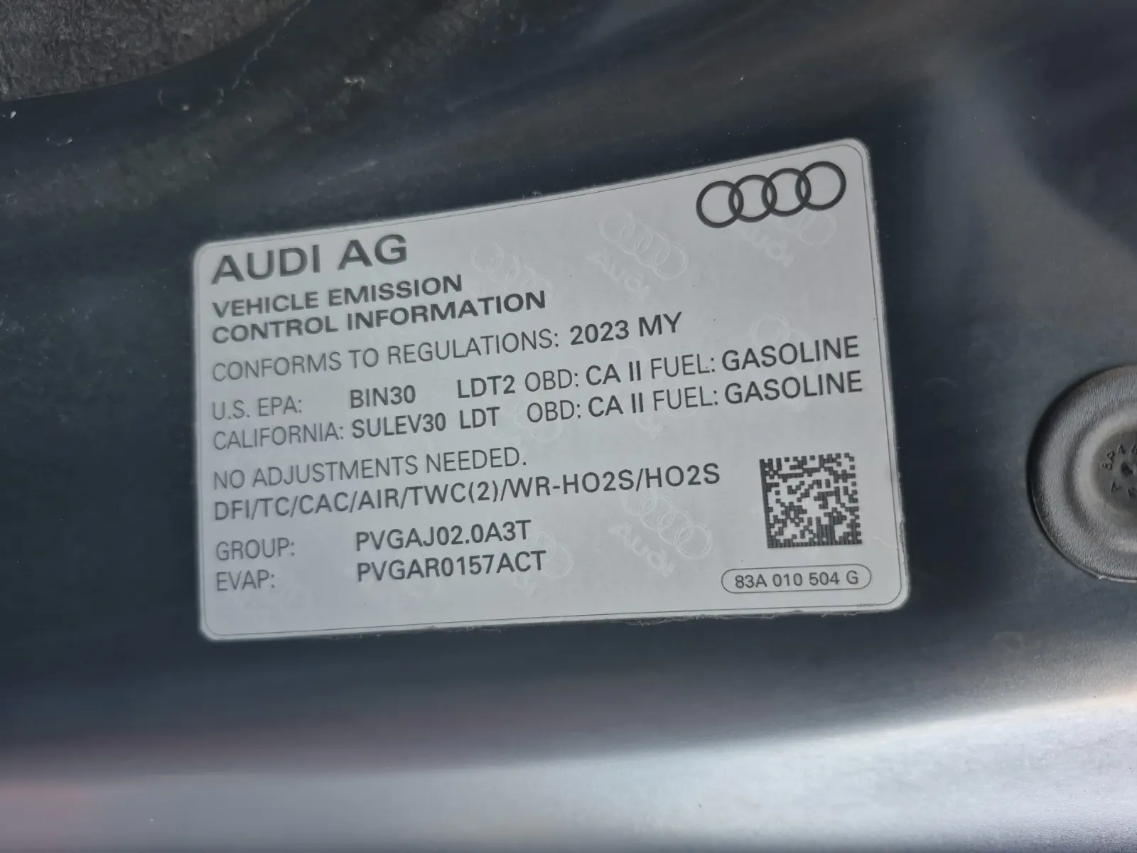 Emission Sticker Photo