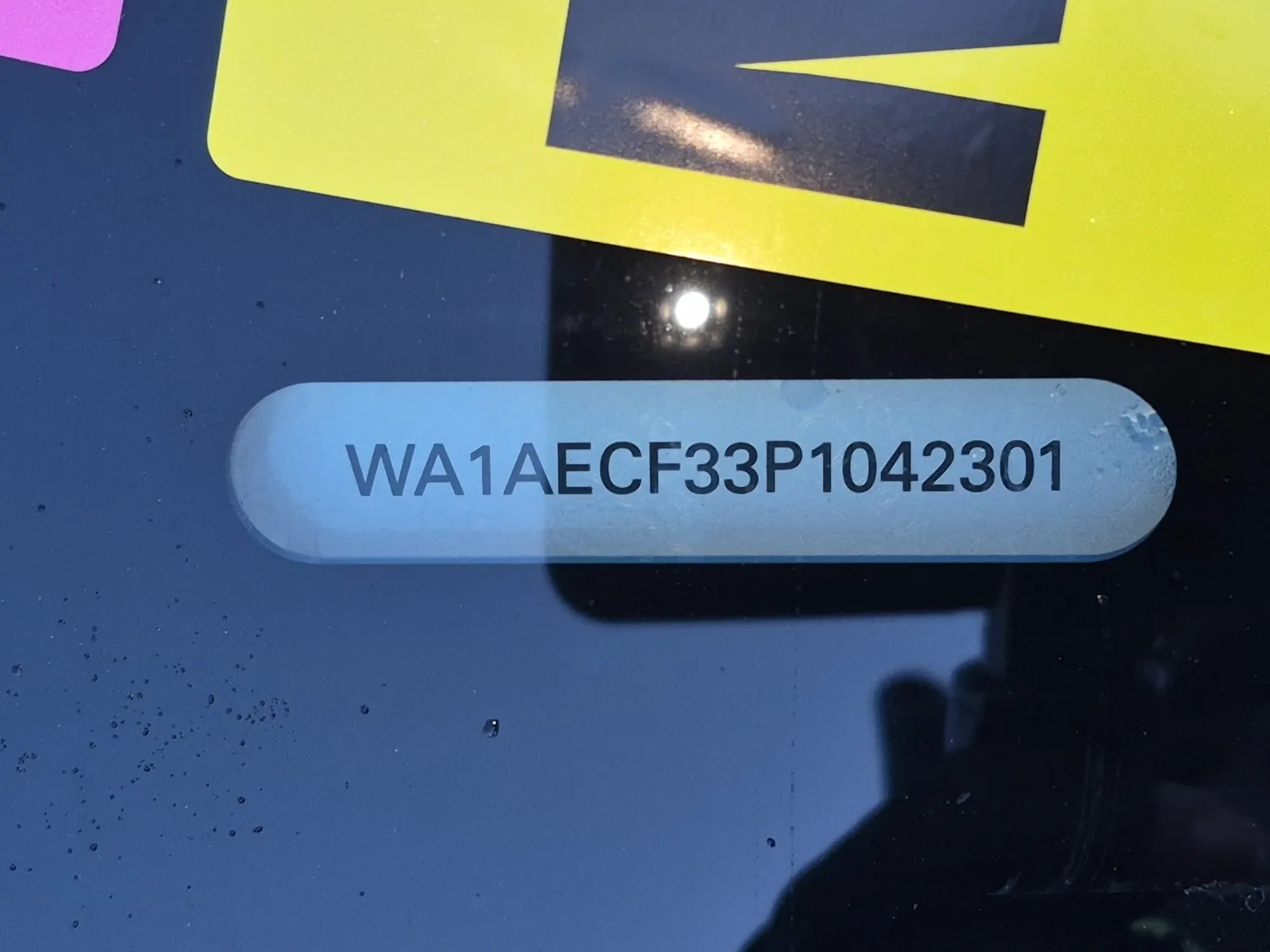 Dash VIN Plate Photo