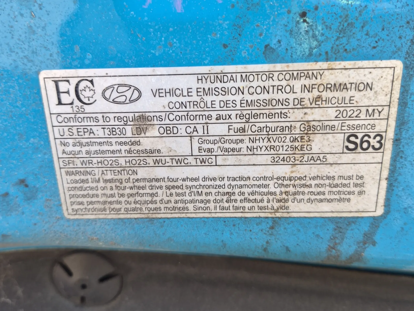 Emission Sticker Photo