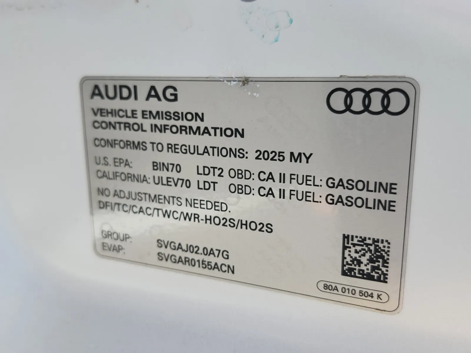 Emission Sticker Photo