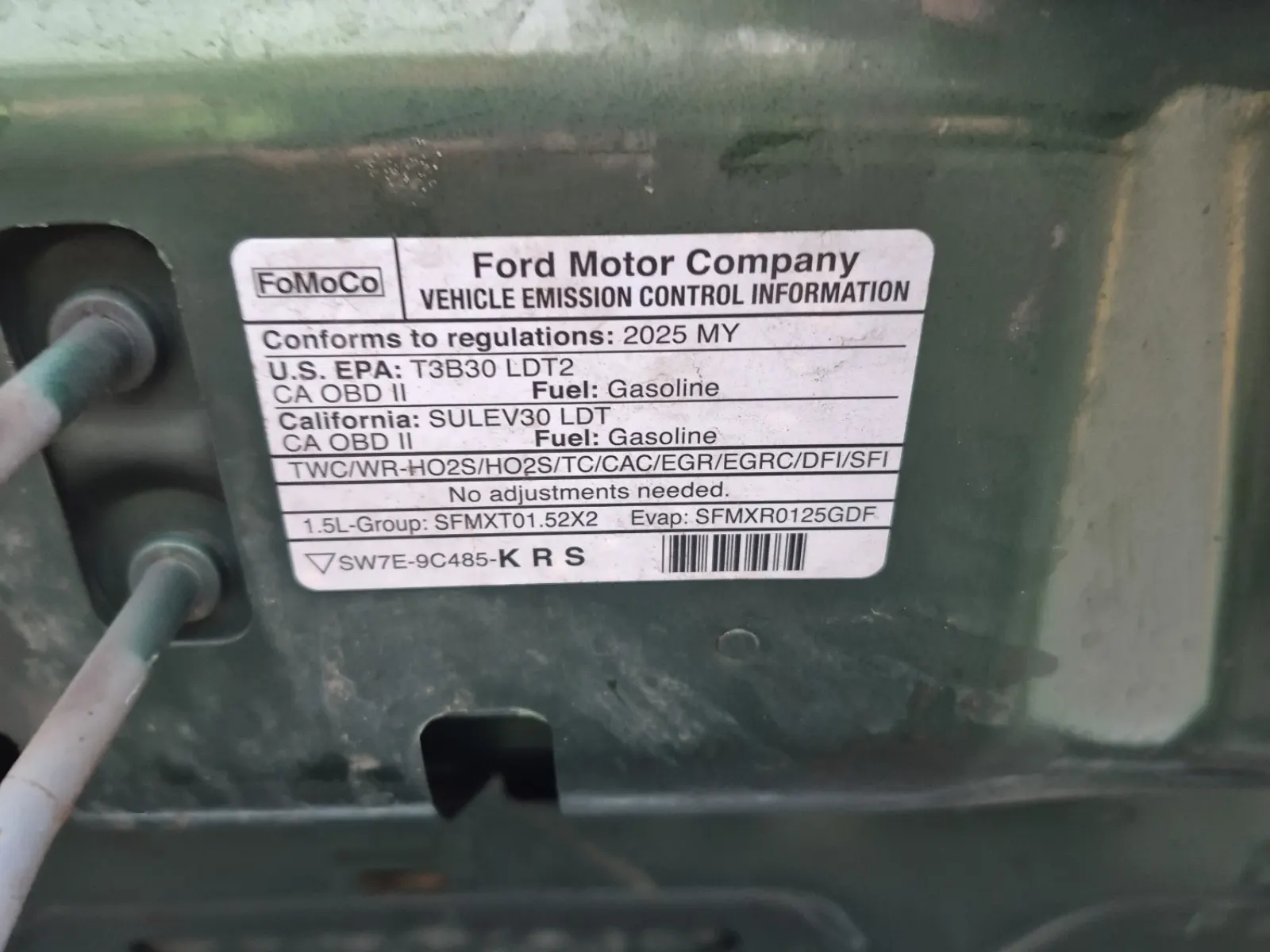 Emission Sticker Photo
