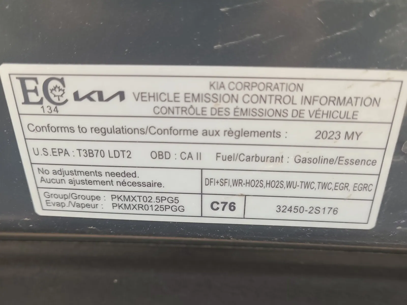 Emission Sticker Photo