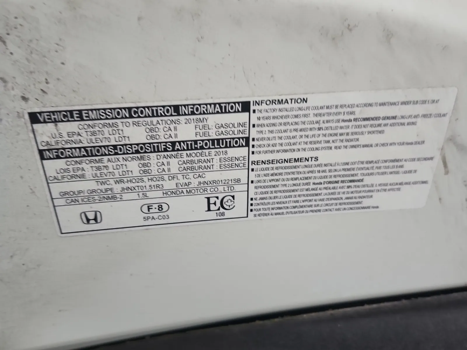 Emission Sticker Photo