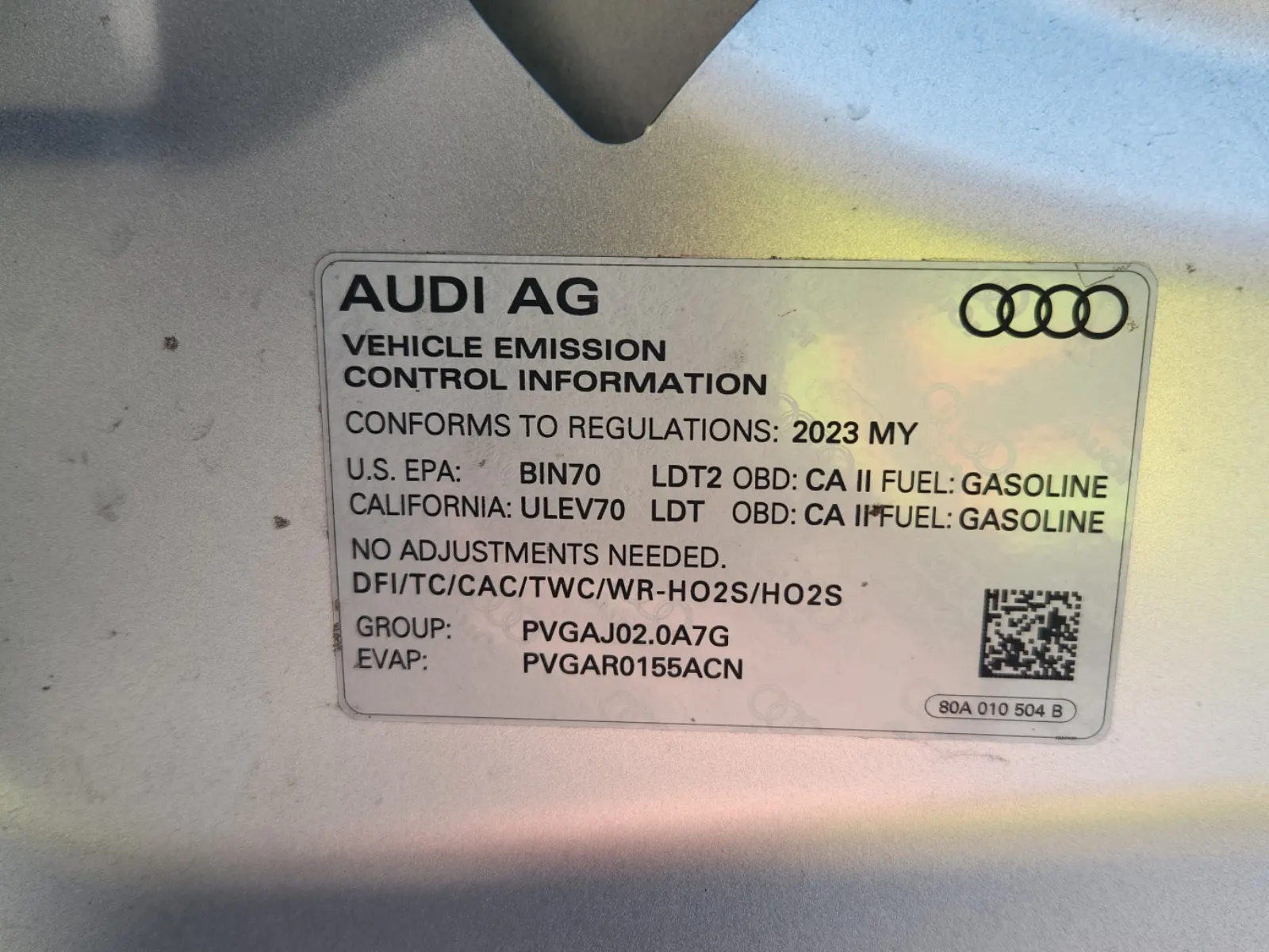 Emission Sticker Photo