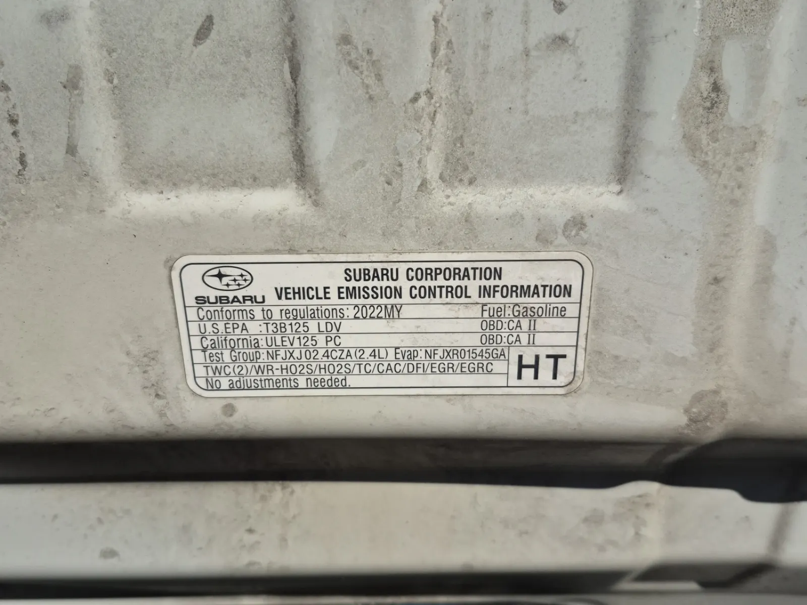 Emission Sticker Photo