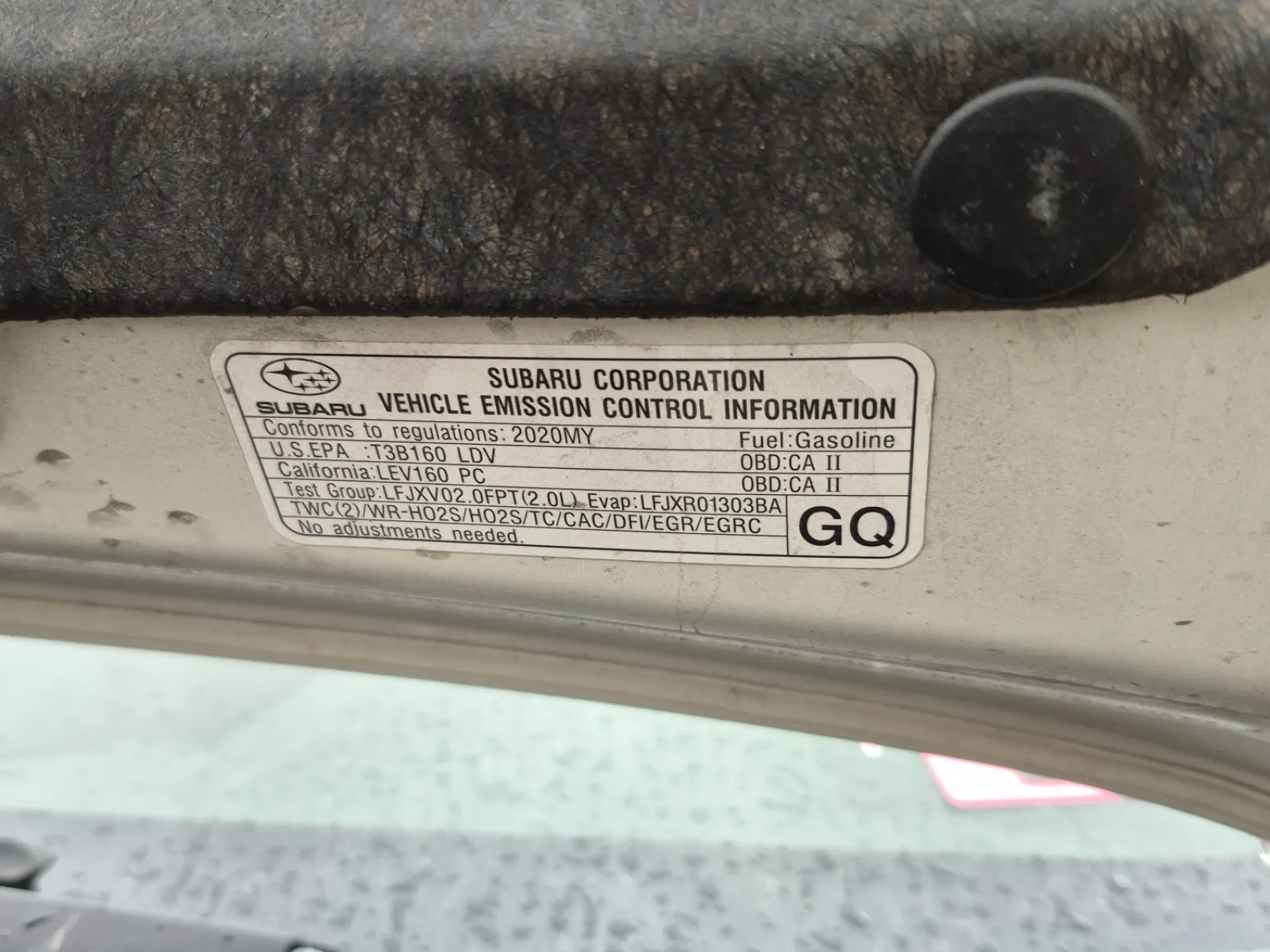 Emission Sticker Photo